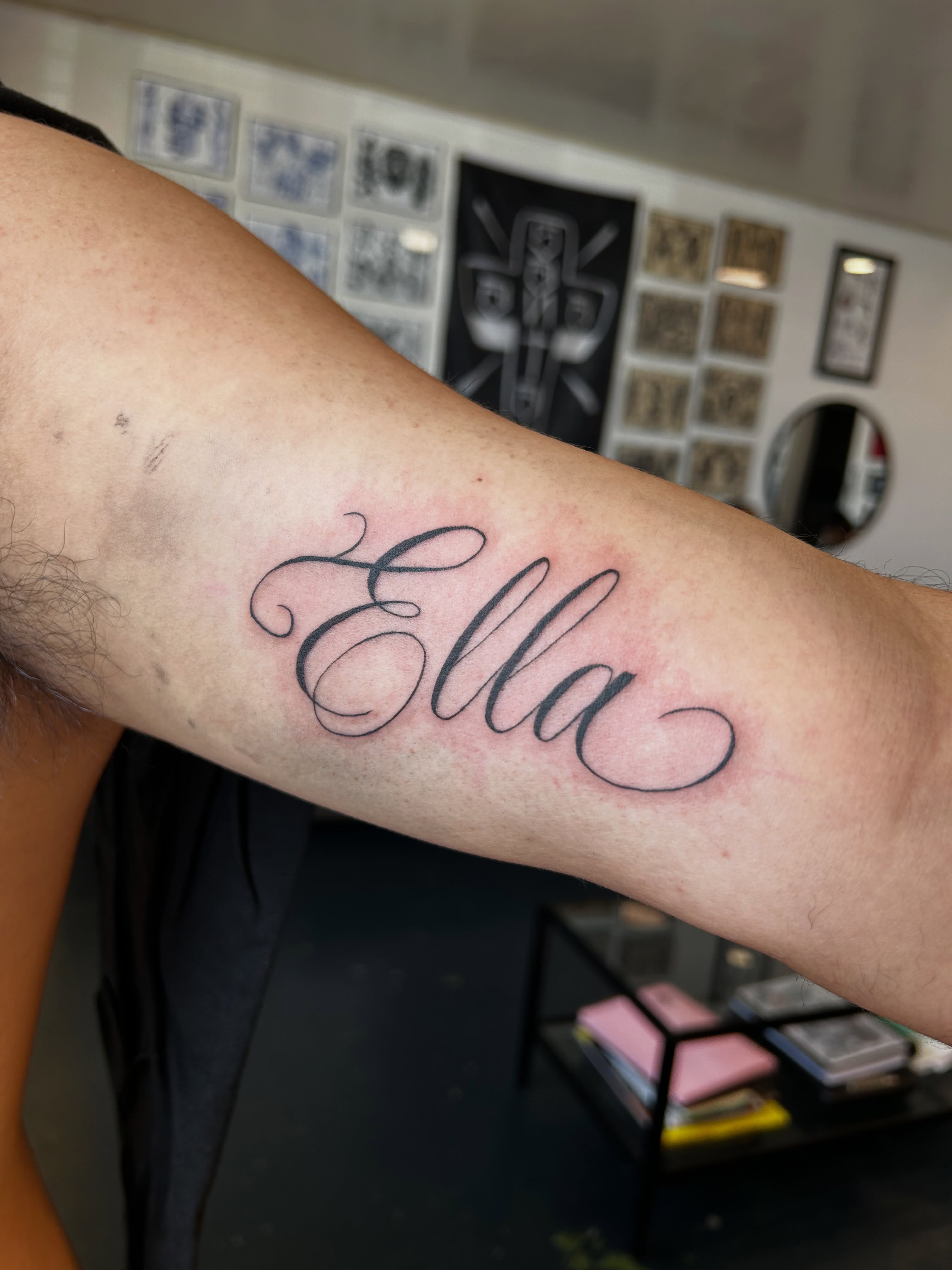 Tattoo by @inkyphoebe — lettering_script