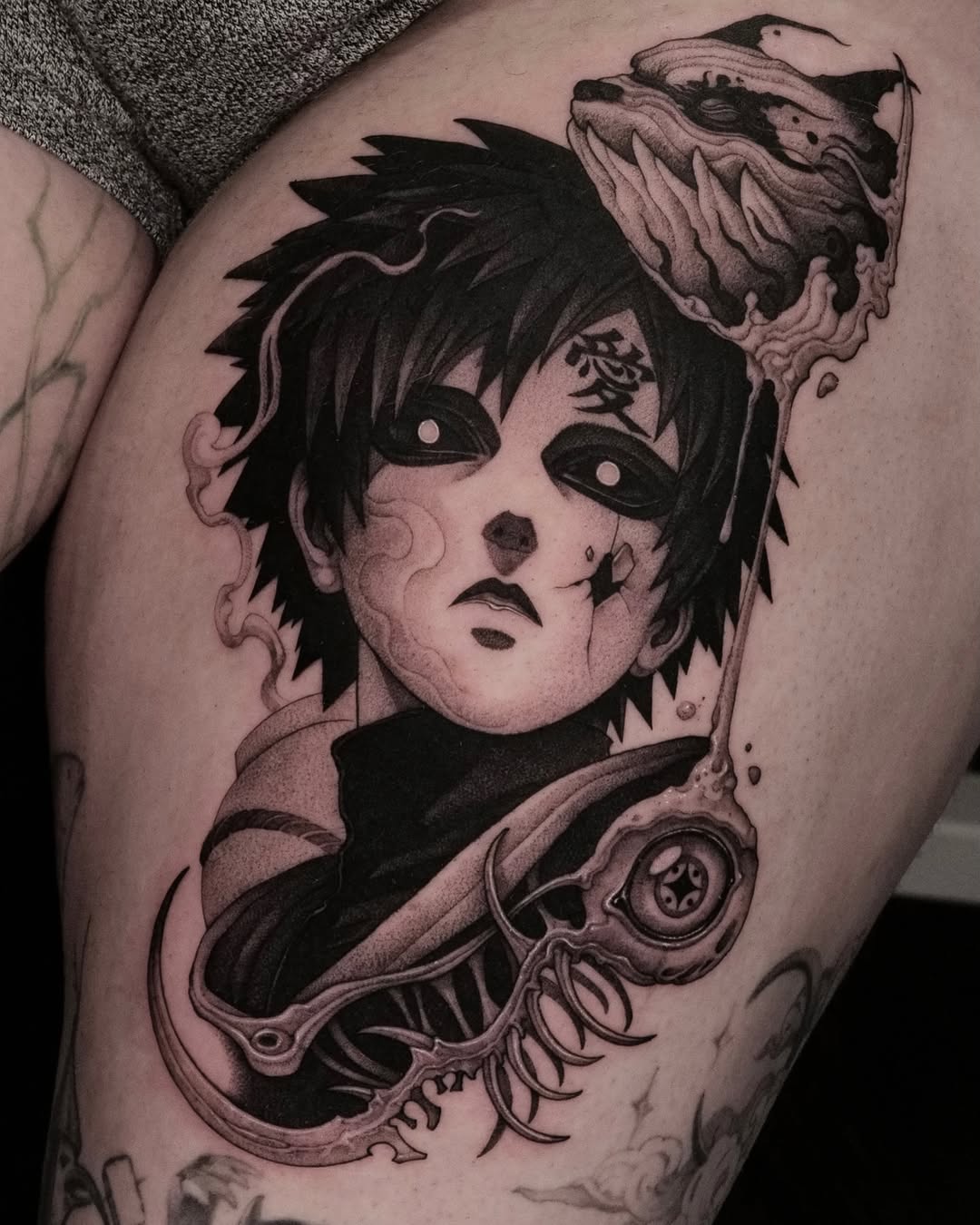 Tattoo by @47volt — realism, anime