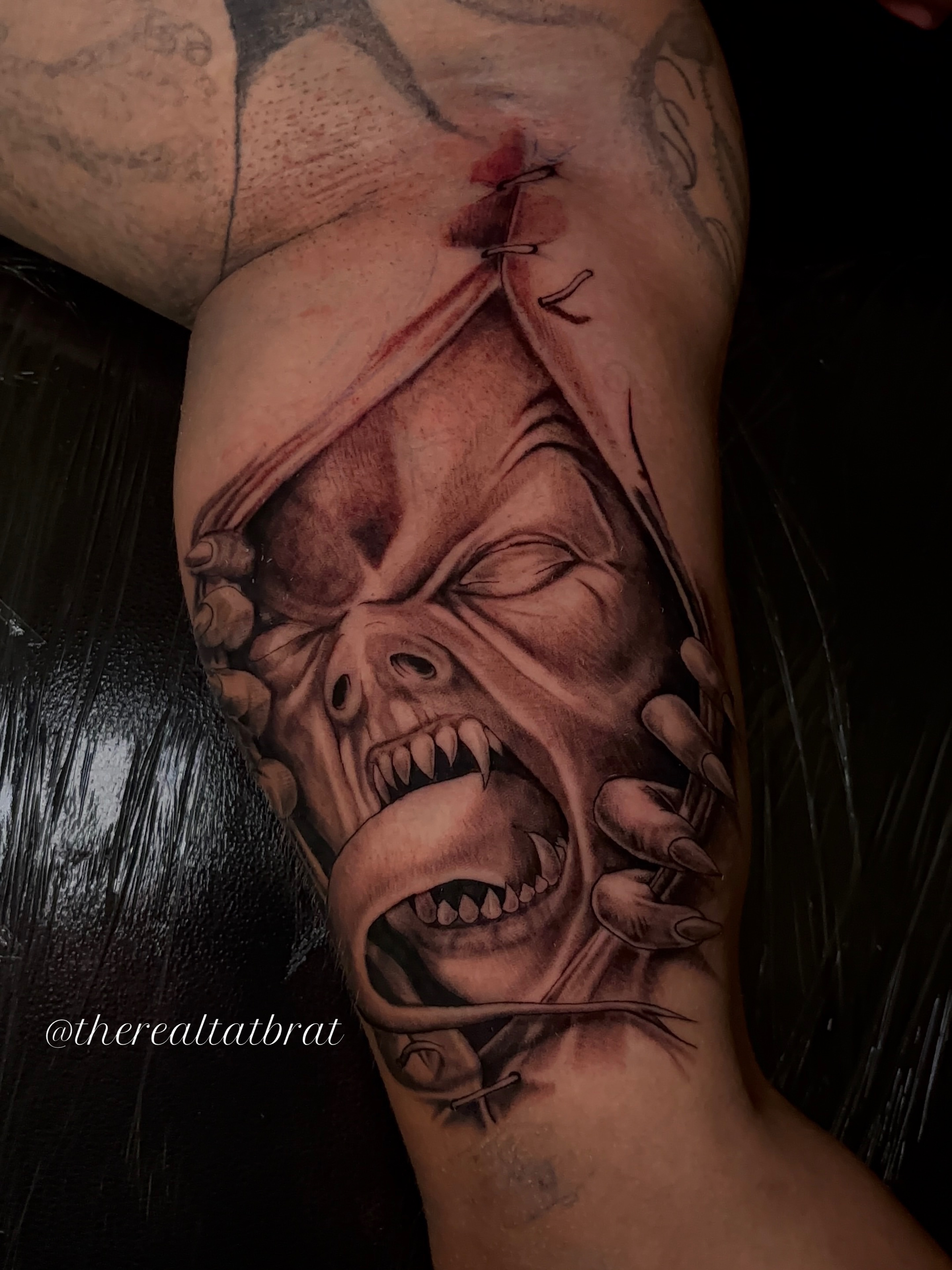 Tattoo by @therealtatbrat — dark_realism