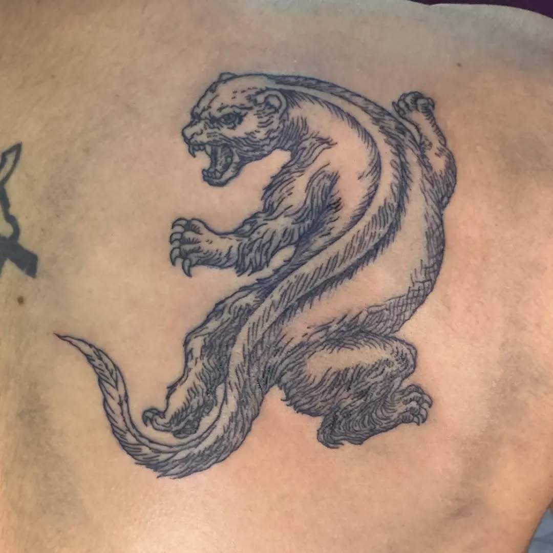 Tattoo by @yyiizzuuzz — illustrative, black_and_grey