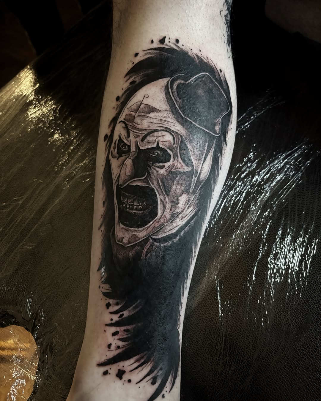 Tattoo by @scorchedbones_ — realism, black_and_grey
