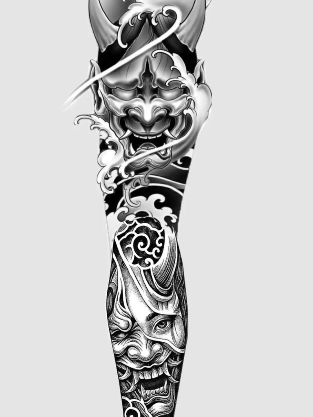 Tattoo by @dgzinn_ink โ black_and_grey, japanese_irezumi