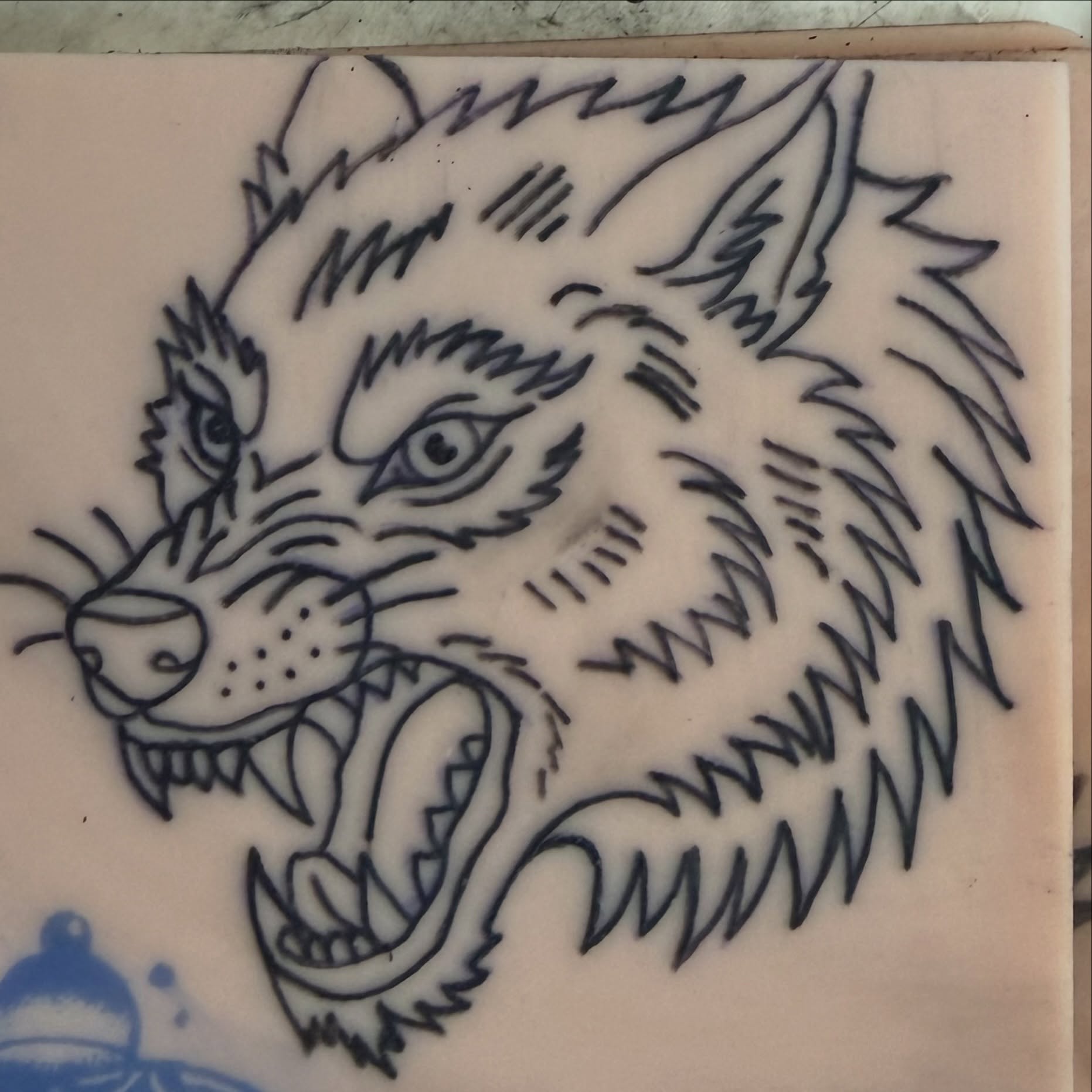 Wolf black and grey tattoo by Addison Bruce