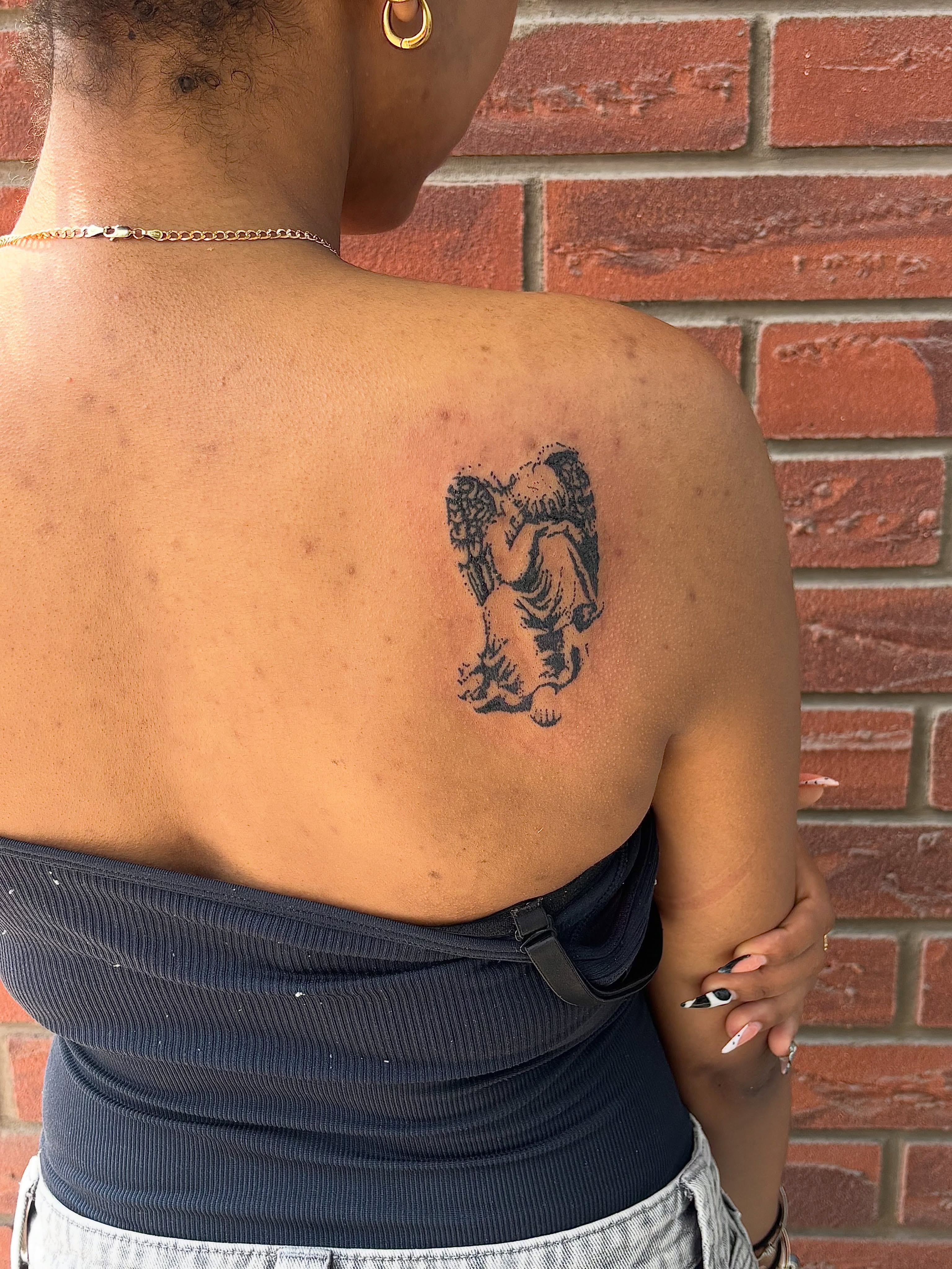 Tattoo by @skorpioink — black_and_grey