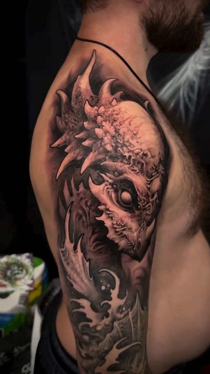 Dragon head realism tattoo by π΅ππππ π―πππππππ