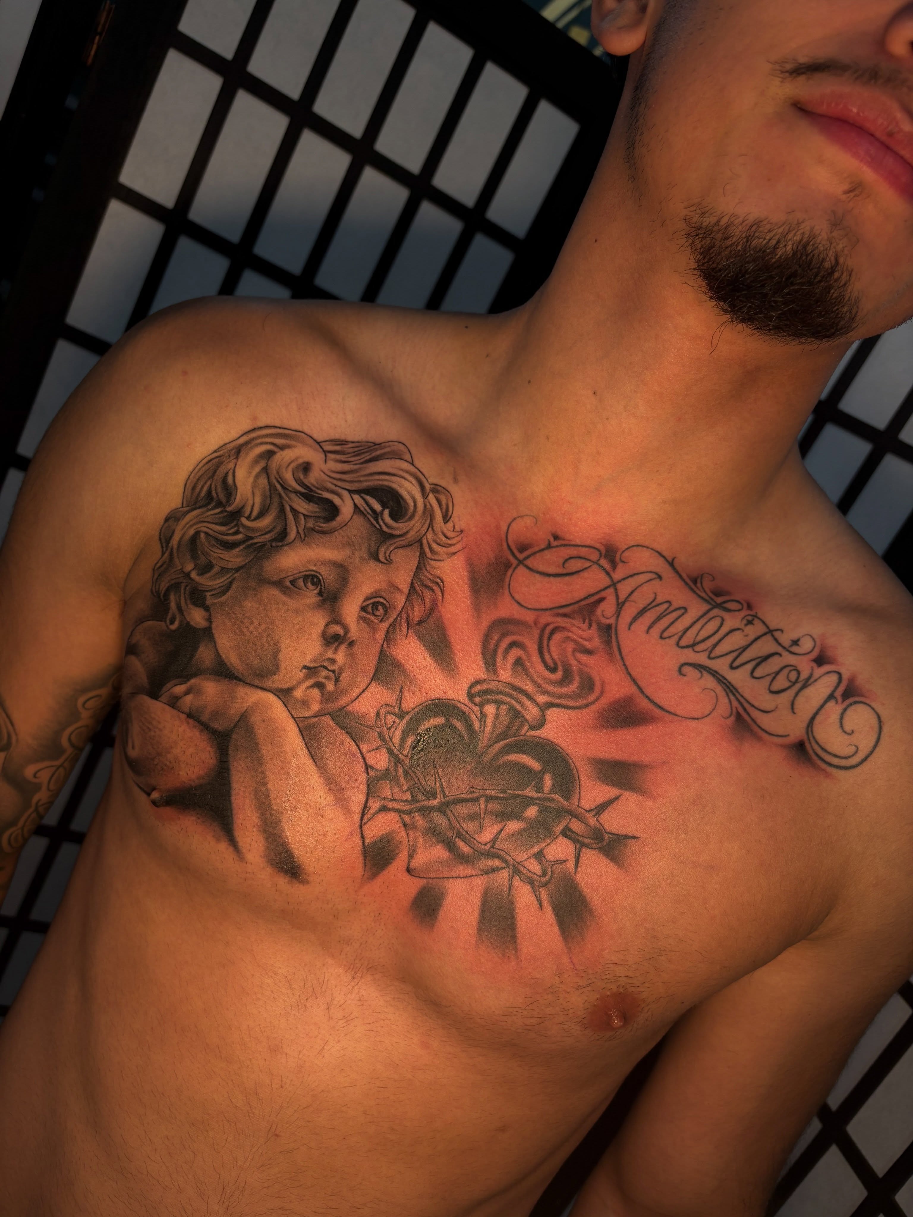 Tattoo by @blessedbychapo — realism, black_and_grey