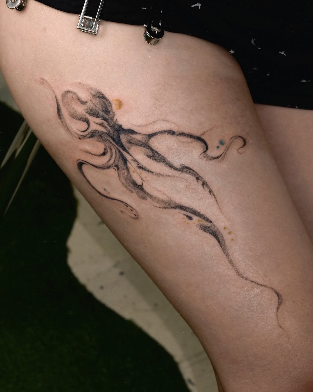 Tattoo by @maimaitatt — black_and_grey, watercolor