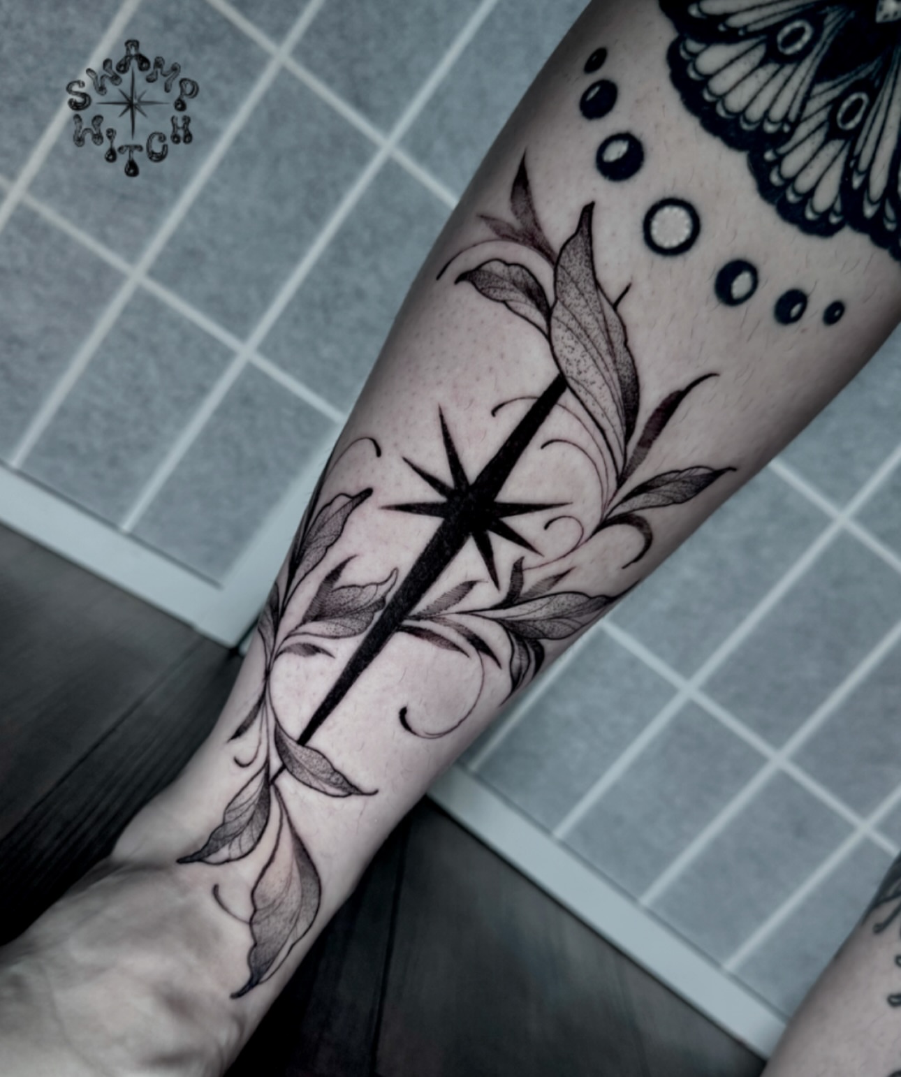 Tattoo by @swamp.witch.tattoos โ black_and_grey