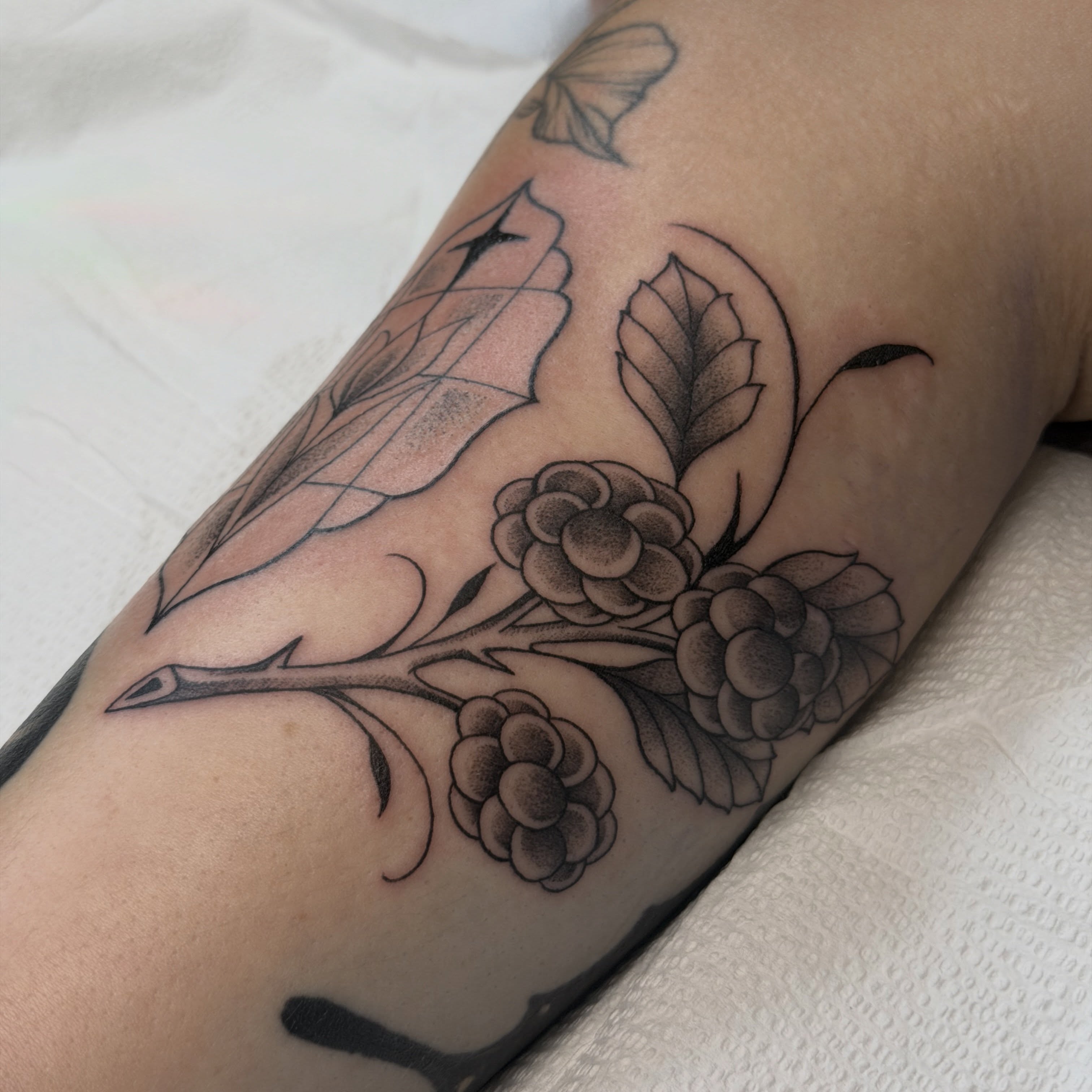 Tattoo by @fleabagtattoos — black_and_grey