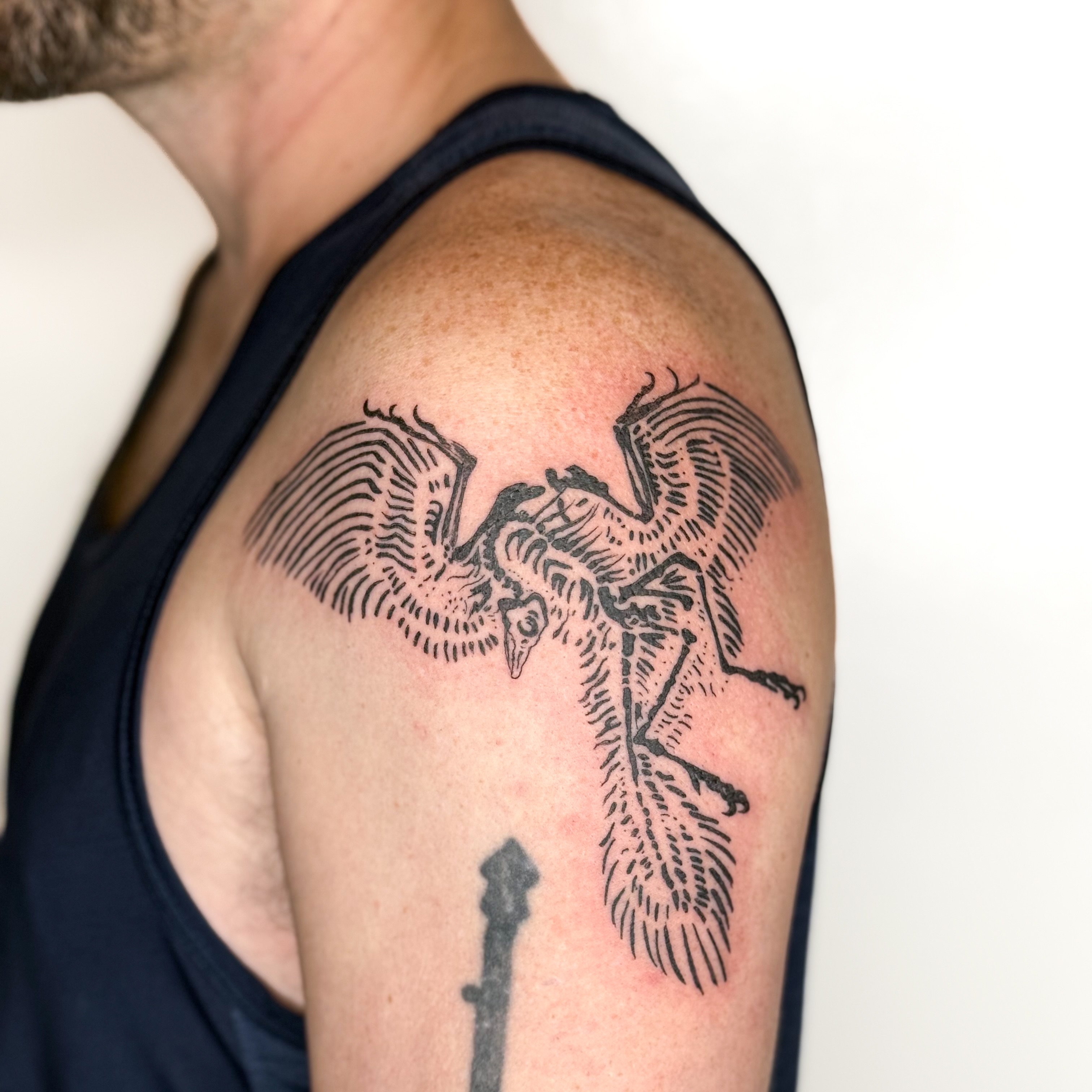 Phoenix black and grey tattoo on the shoulder by ❁ Marlo Marquise Tattoo Artist ❁