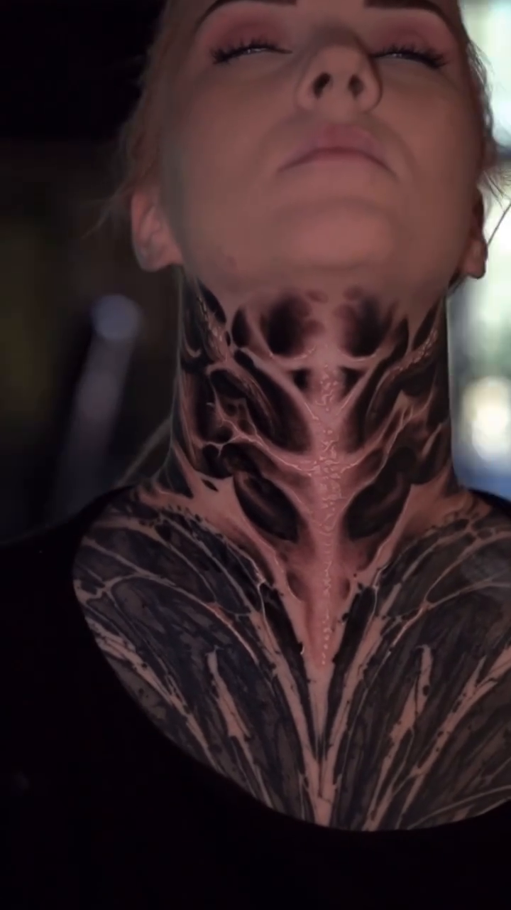 Abstract organic pattern blackwork tattoo by Victor Portugal Tattoo