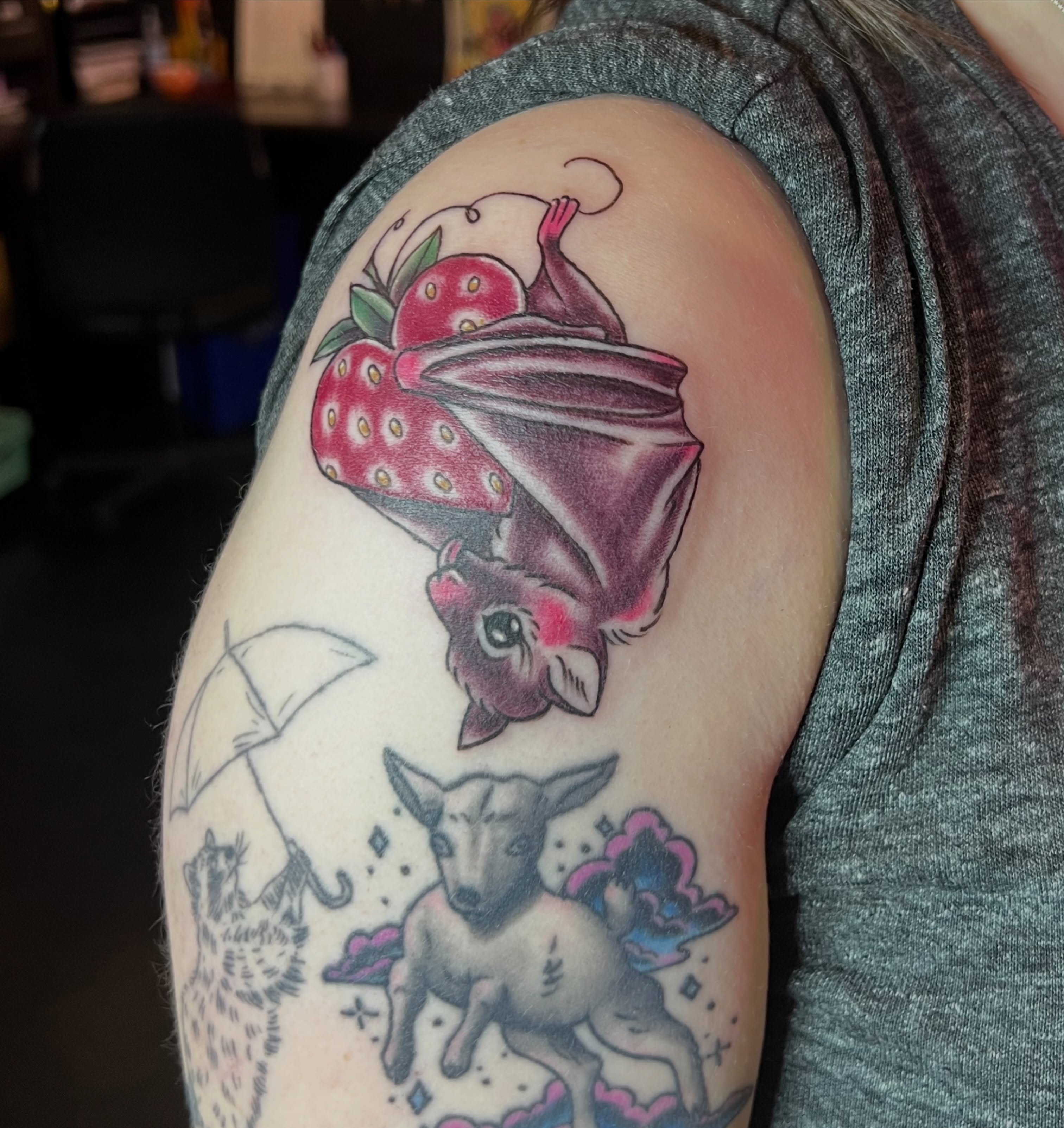 Tattoo by @purrsimmonkitten — new_school, dotwork