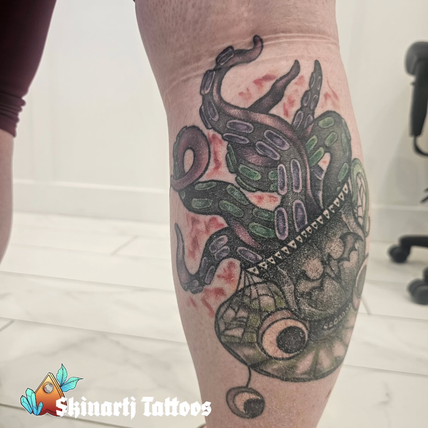 Tattoo by @skinartj — dotwork, realism