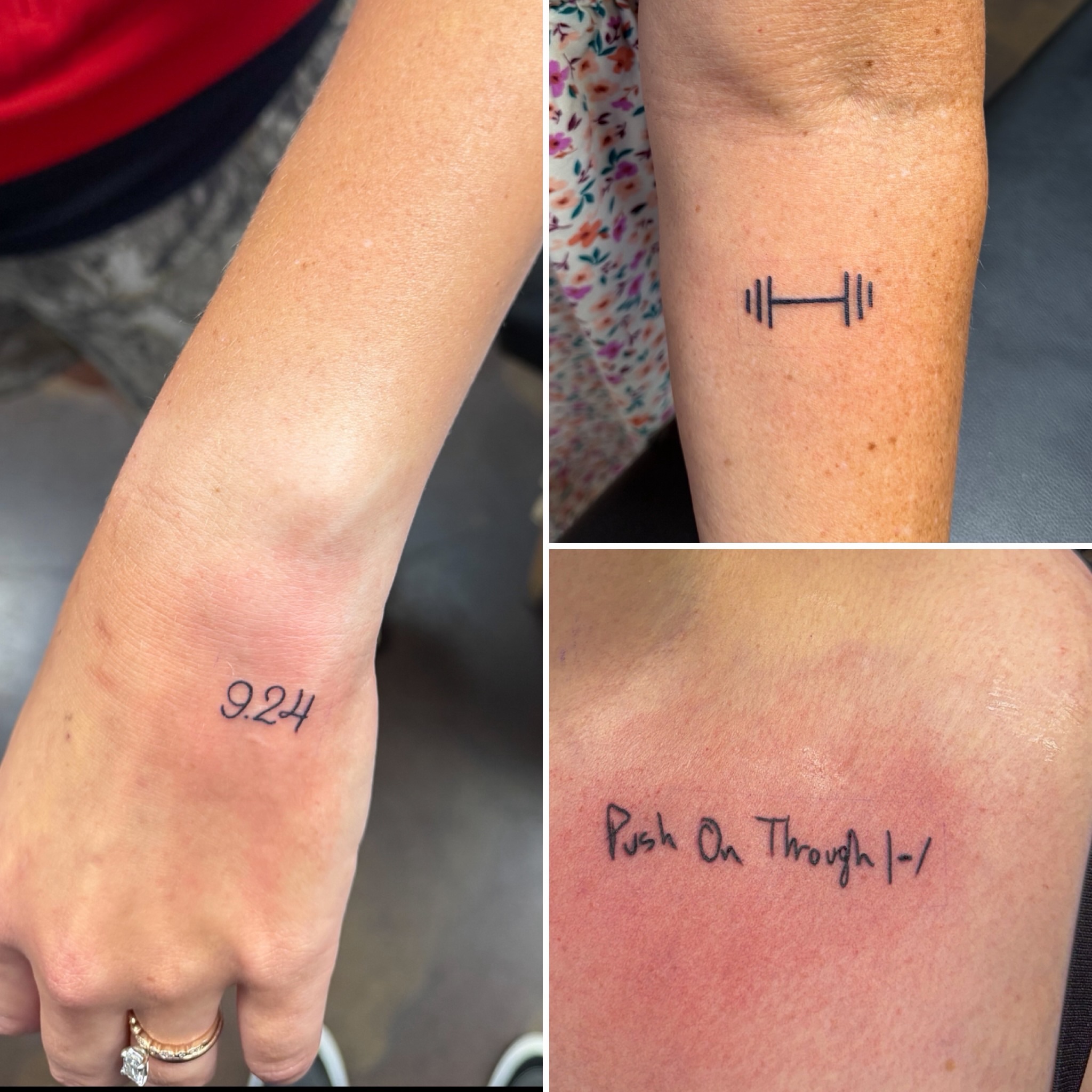 9.24 black and grey tattoo on the forearm by Zac Tattooer
