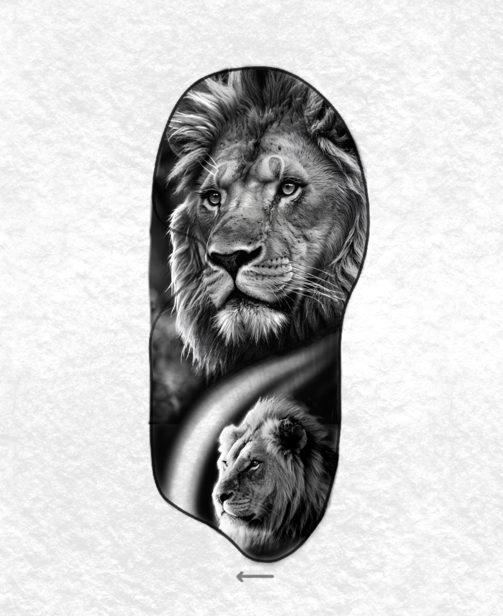 Lion realism tattoo on the forearm by Bryan