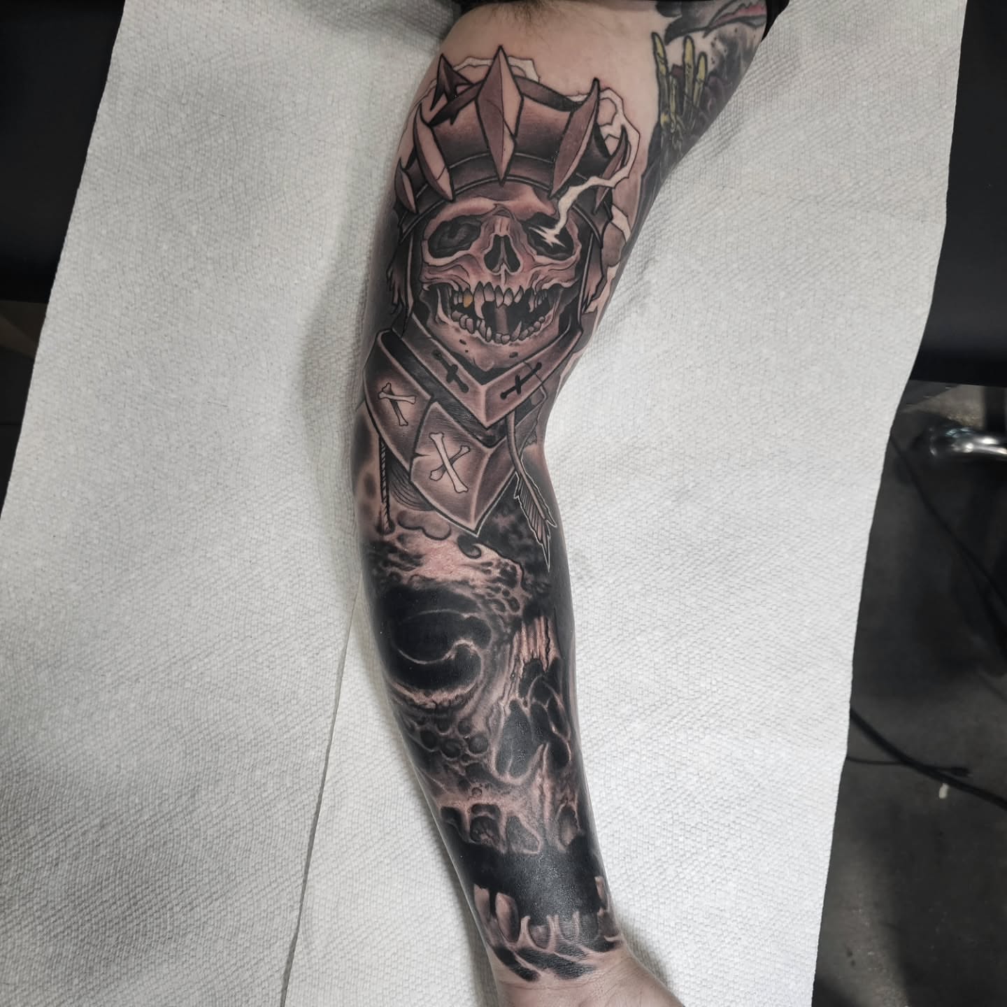Tattoo by @tattoohaven_fxbg_va โ black_and_grey, realism