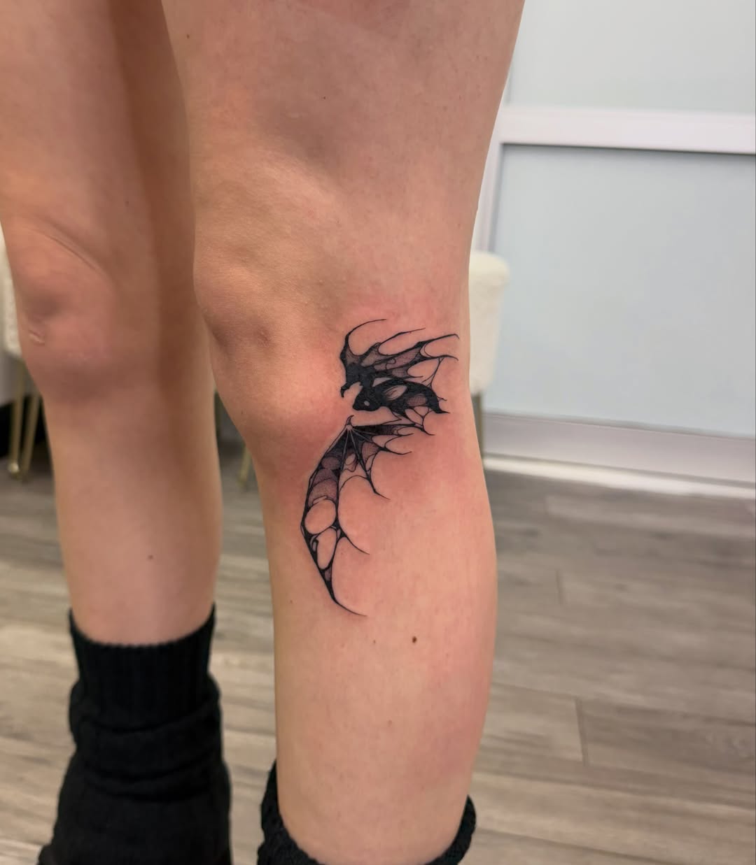 Tattoo by @gluhd_ink — black_and_grey
