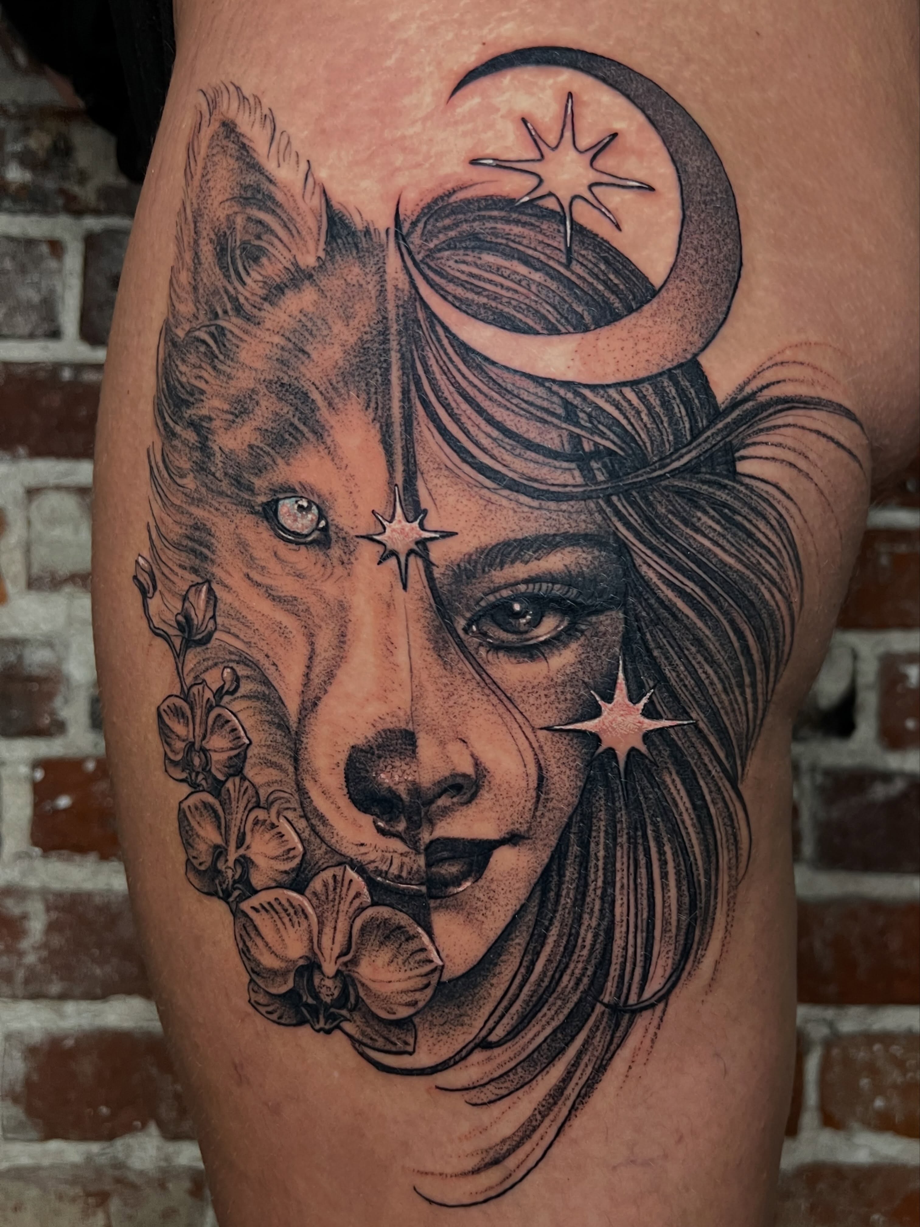 Tattoo by @tallartist — black_and_grey, realism