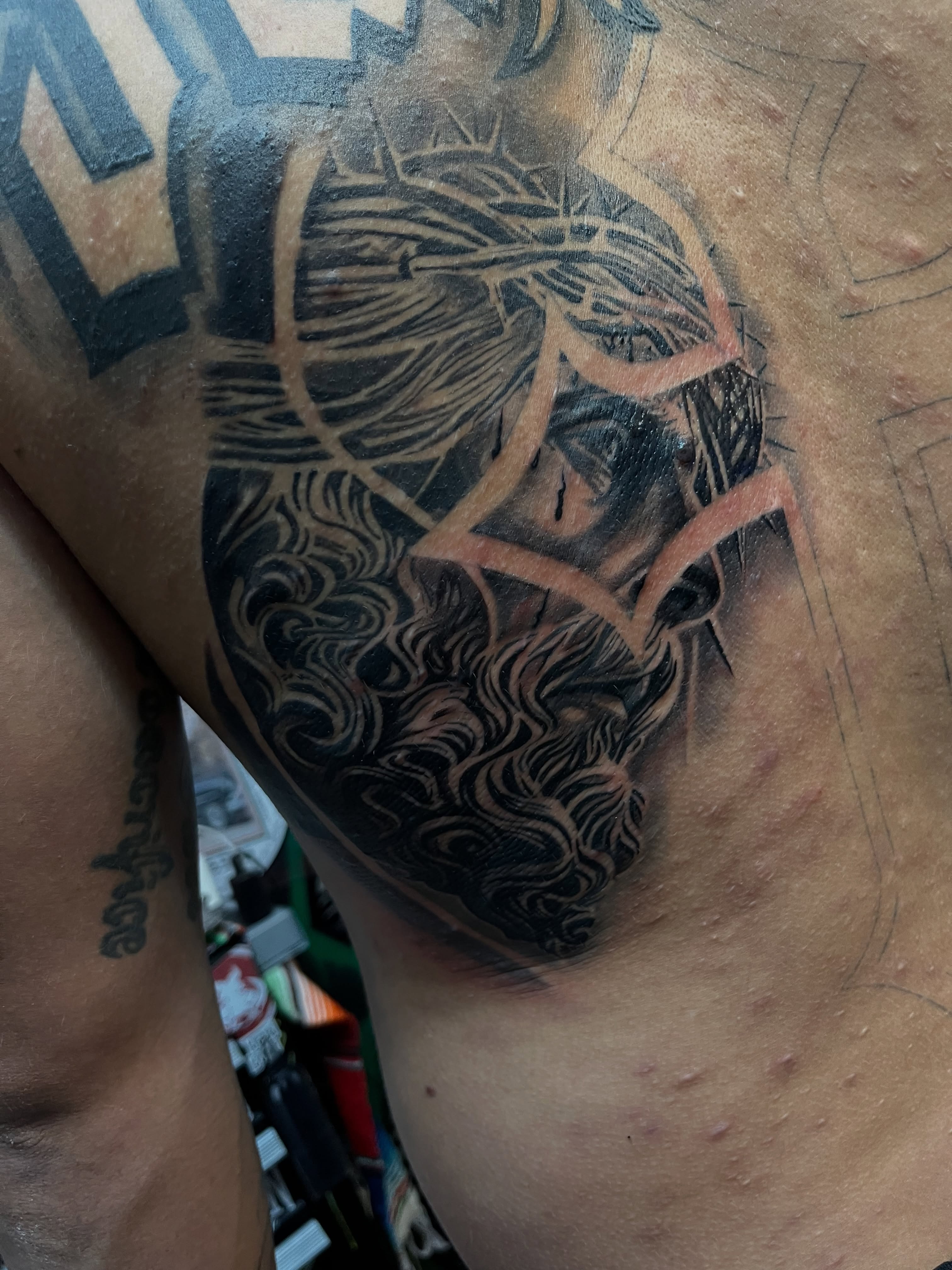 Tattoo by @kwetextatuajes — black_and_grey, realism