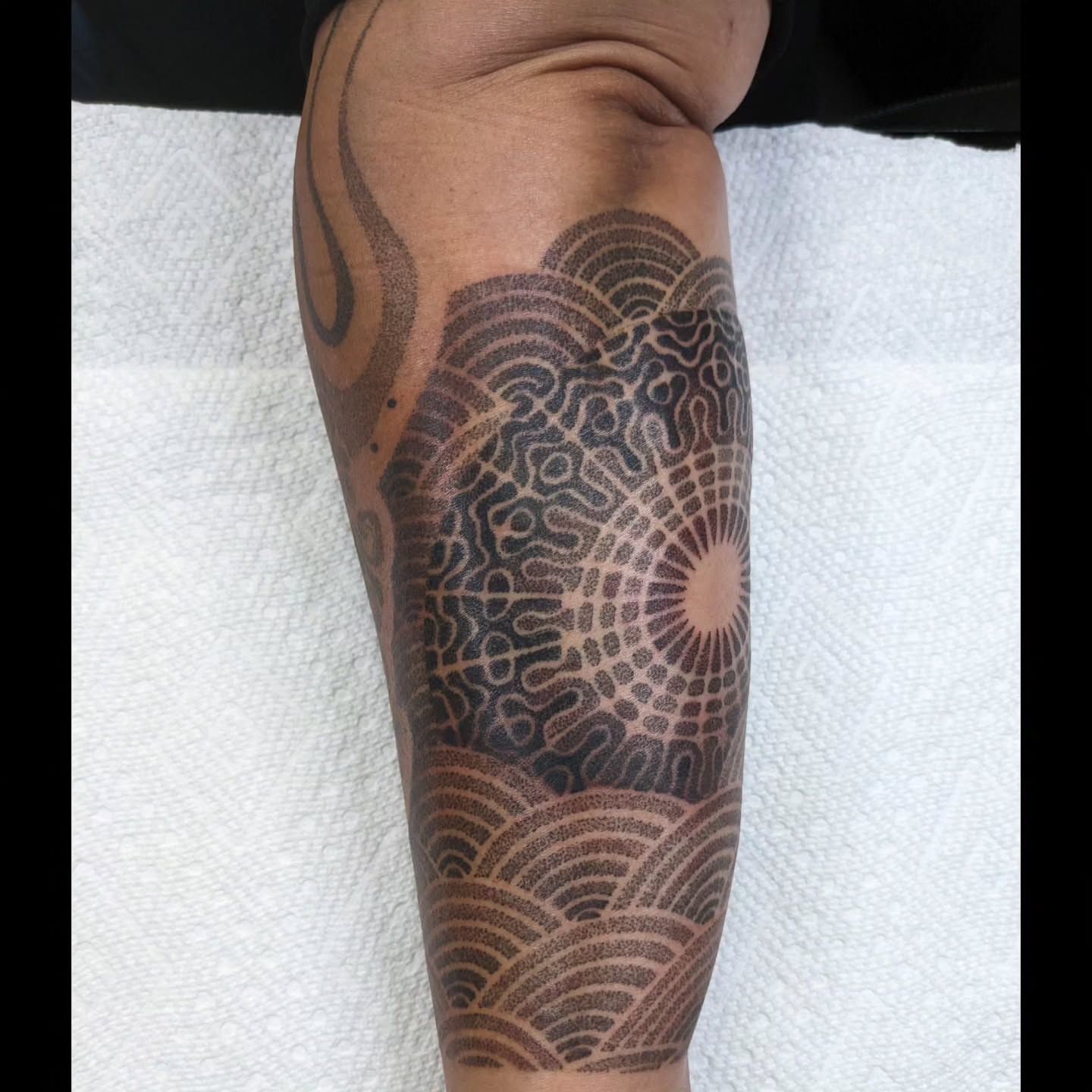 Tattoo by @infinite_enigma — dotwork, geometric