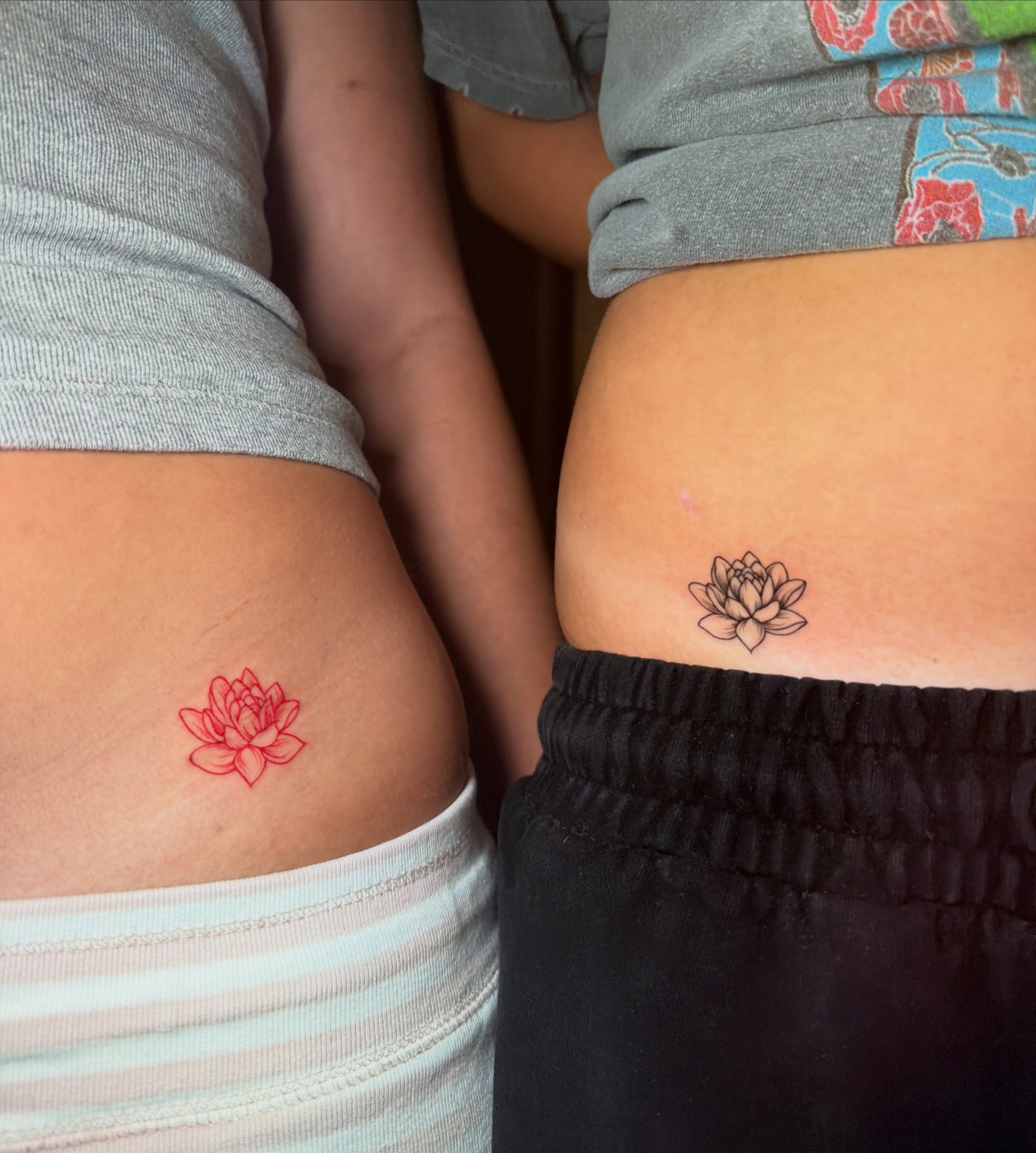 Lotus flower dotwork tattoo by tattoo artist (mollz)