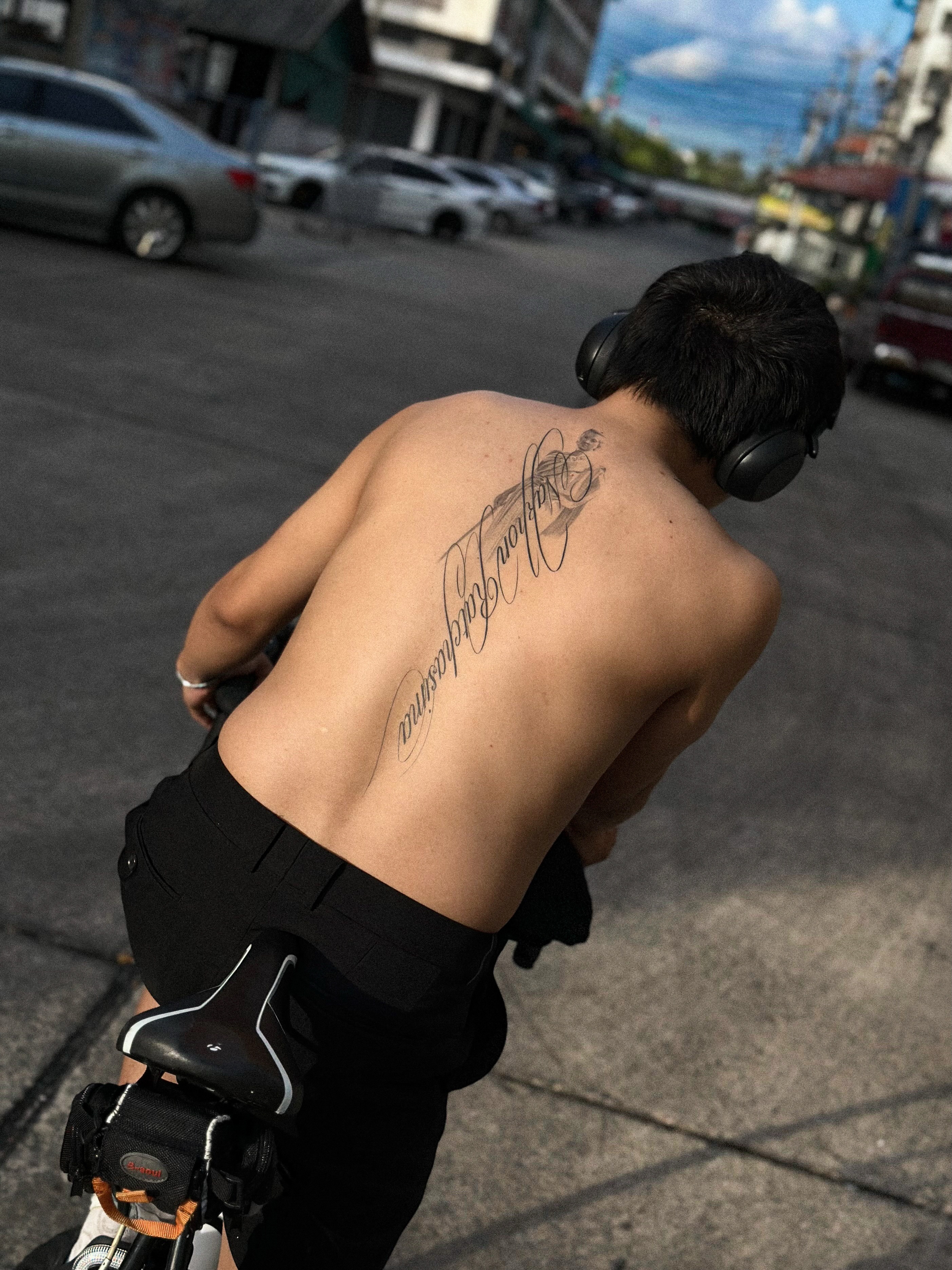 Tattoo by @noir_ink.tattookorat — lettering_script