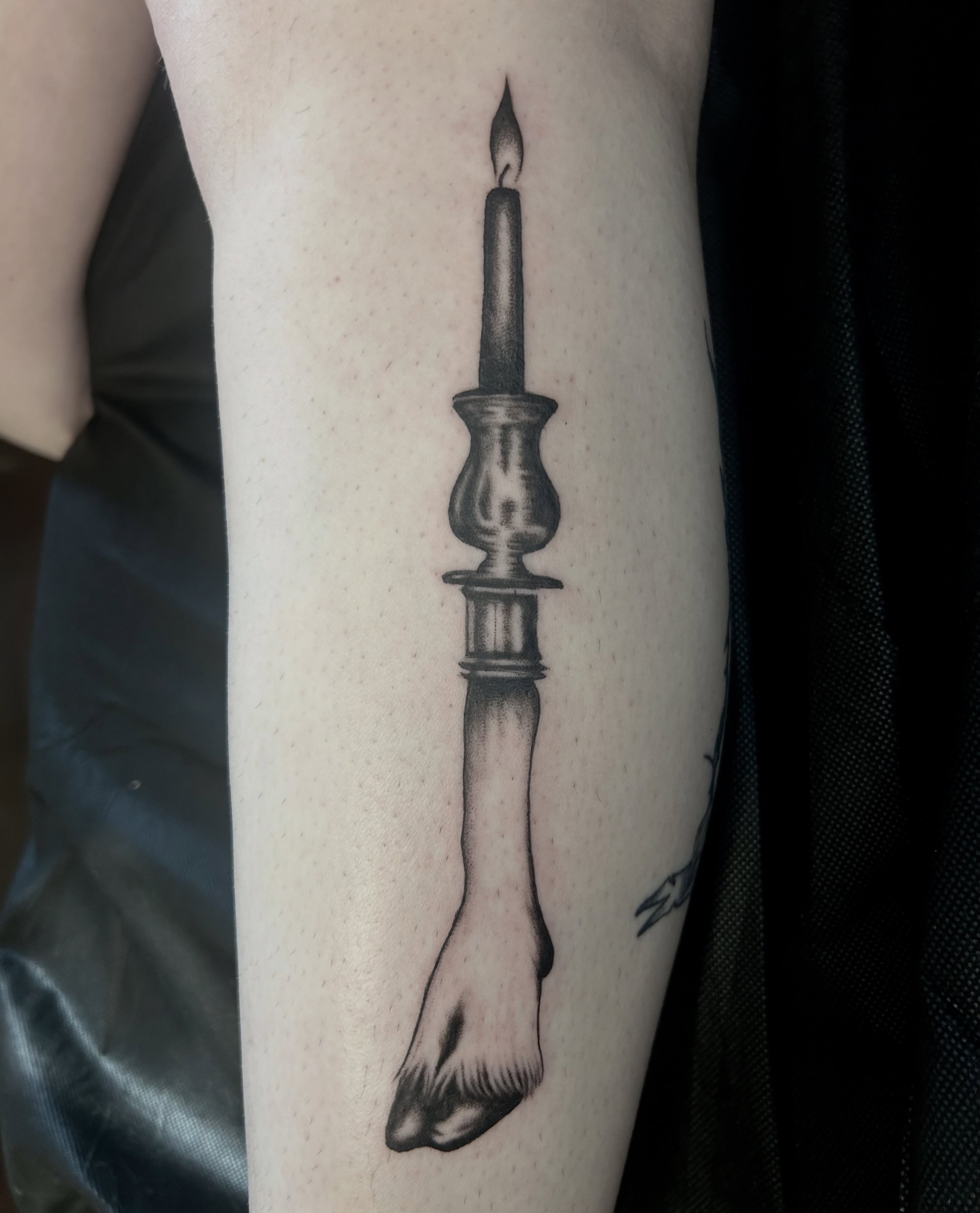 Tattoo by @furcoat444 β black_and_grey
