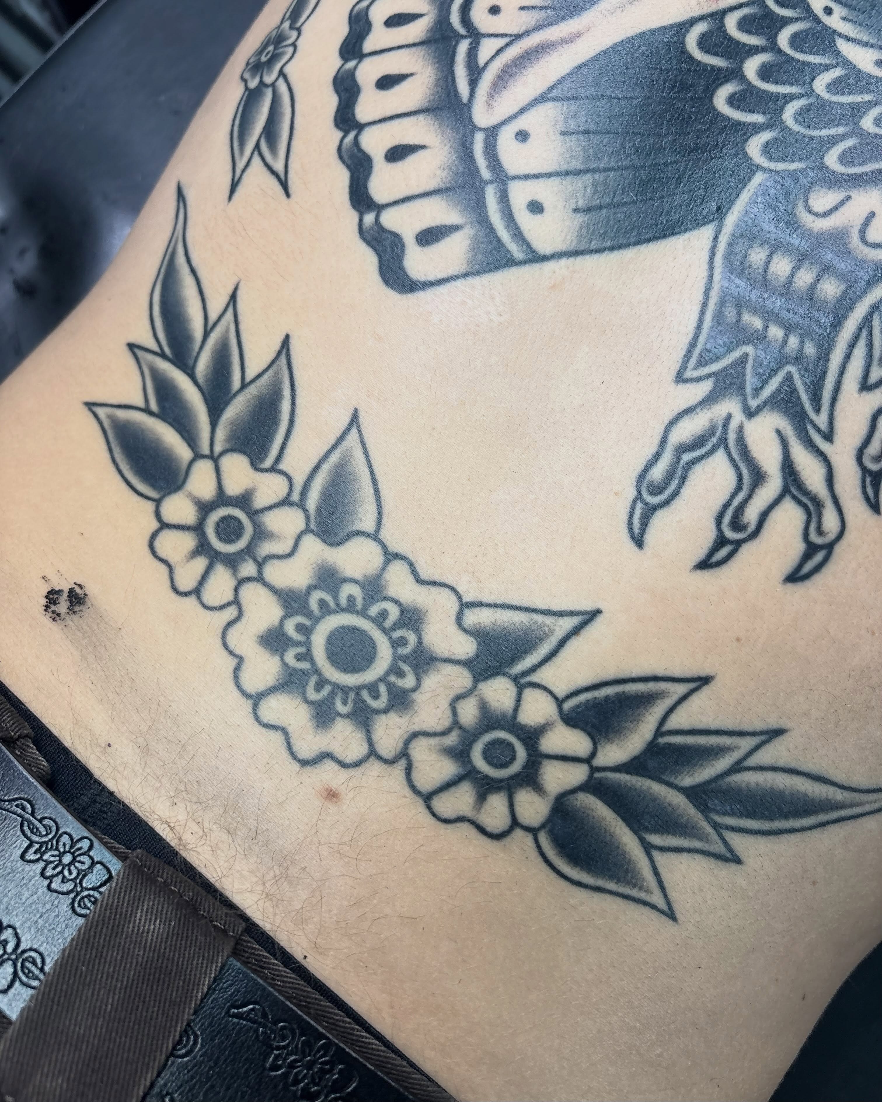 Tattoo by @steamedhamztattoo — black_and_grey