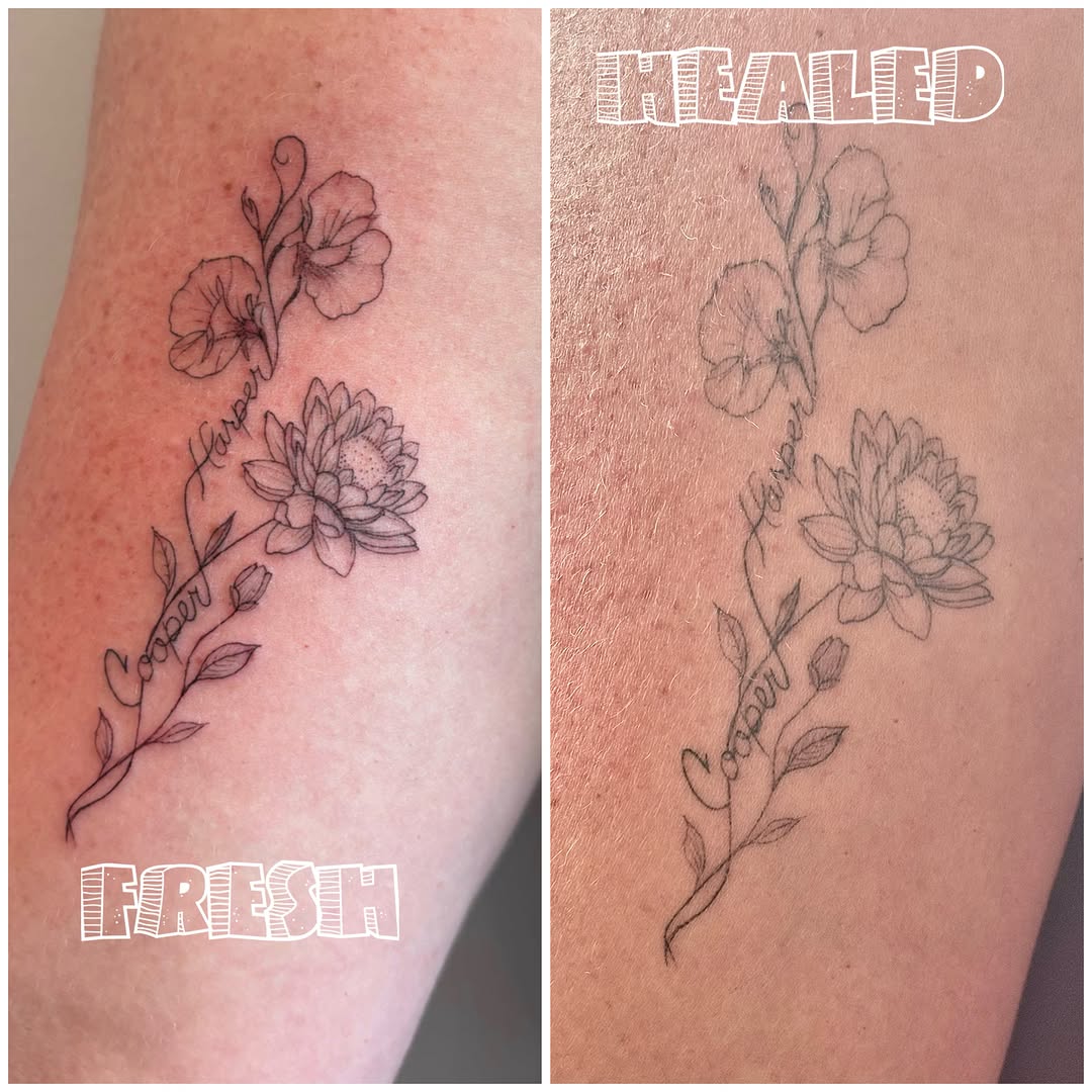 Tattoo by @malissa.tattoos — fine_line, black_and_grey