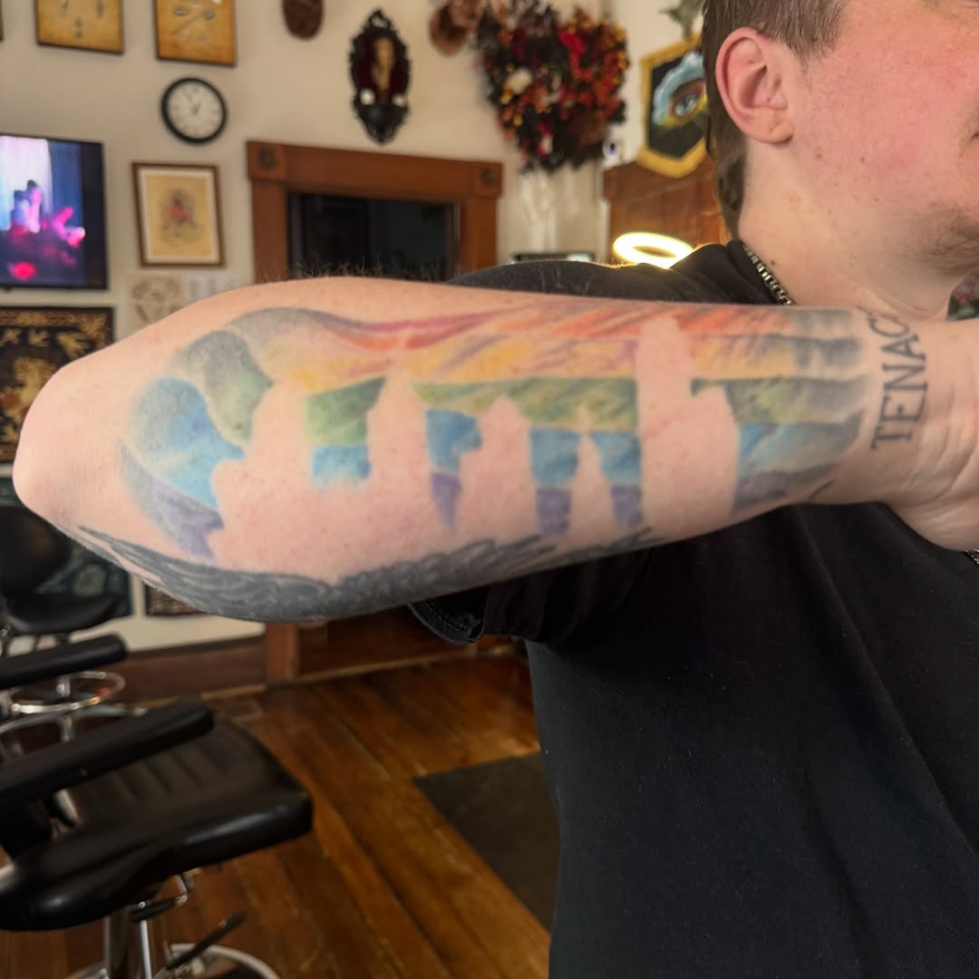 Tattoo by @joshua.pokes — watercolor