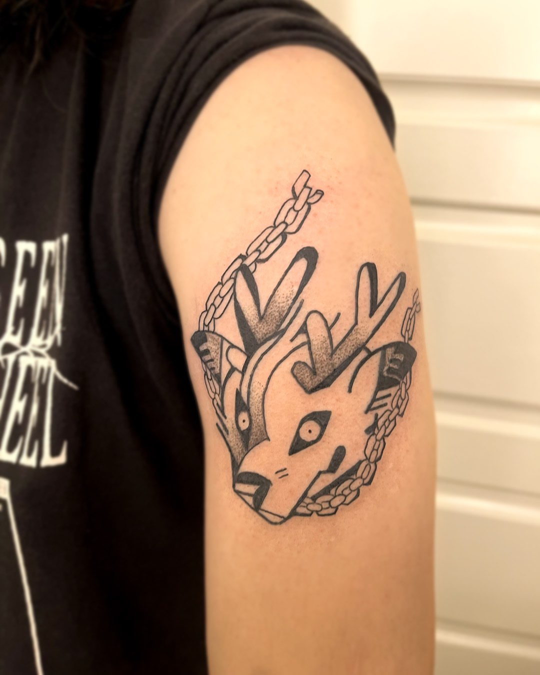 Tattoo by @birdfingers — dotwork, black_and_grey