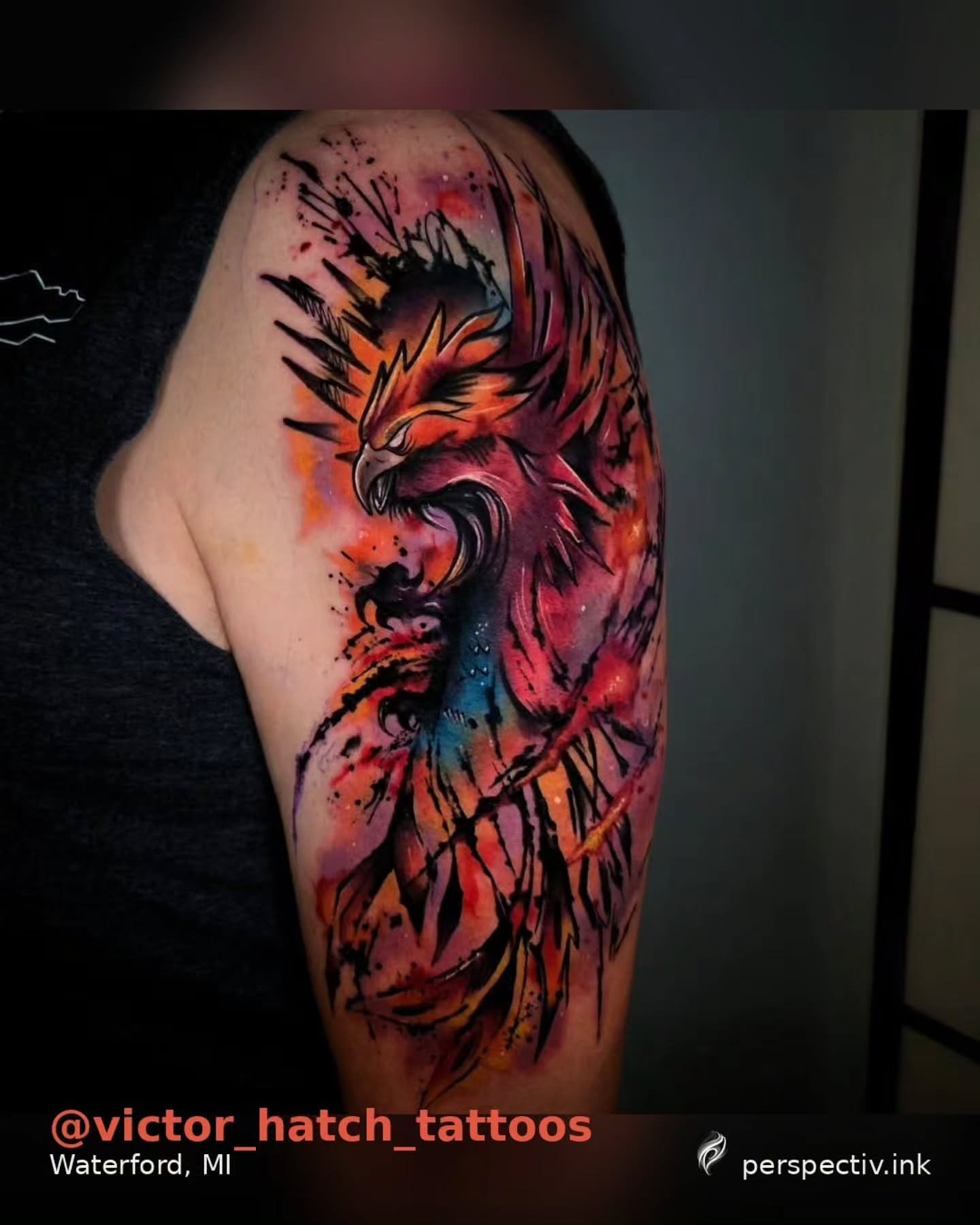 Tattoo by @perspectivink — watercolor