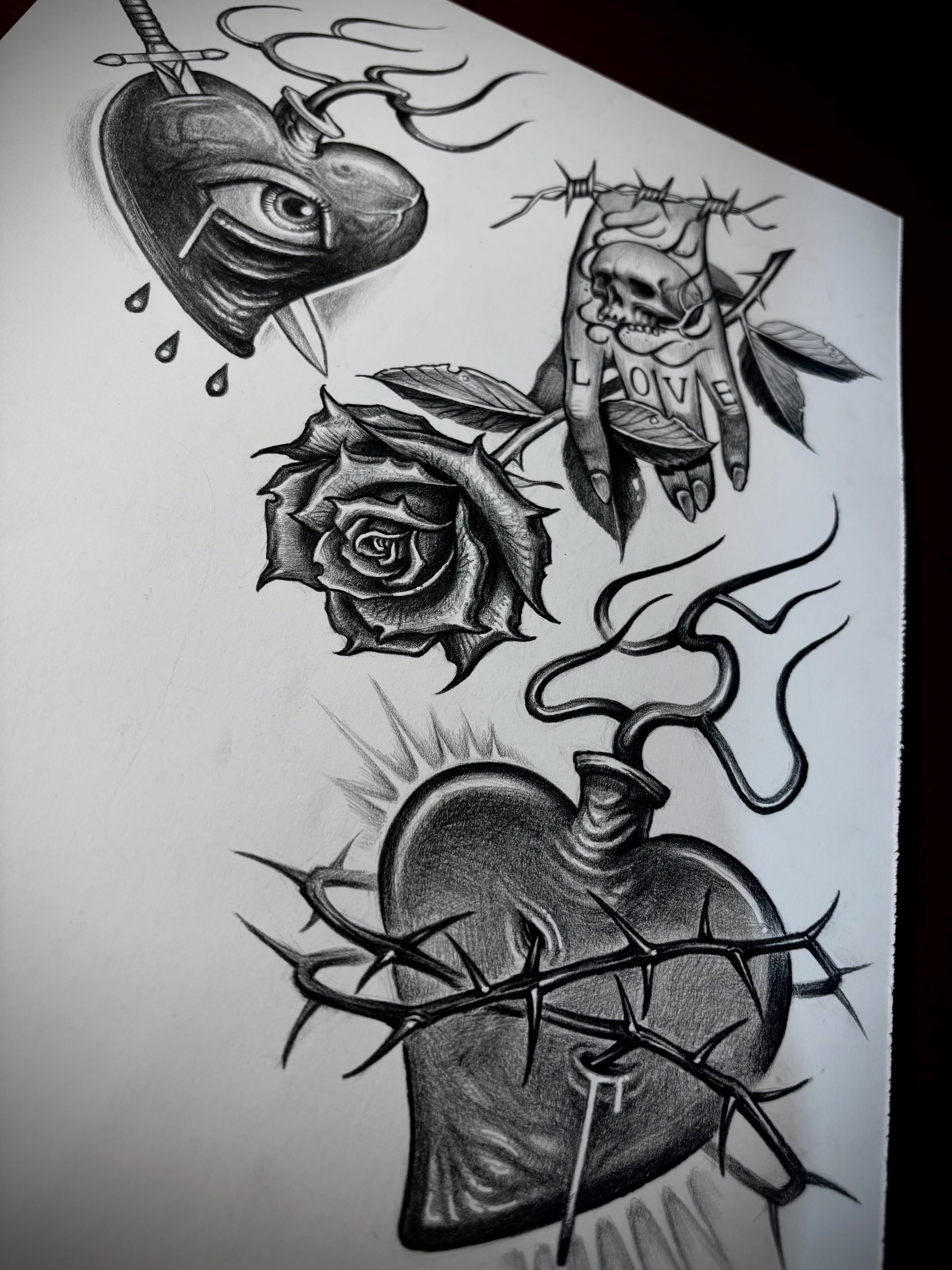 Tattoo by @blaggy__black — black_and_grey, dark_realism