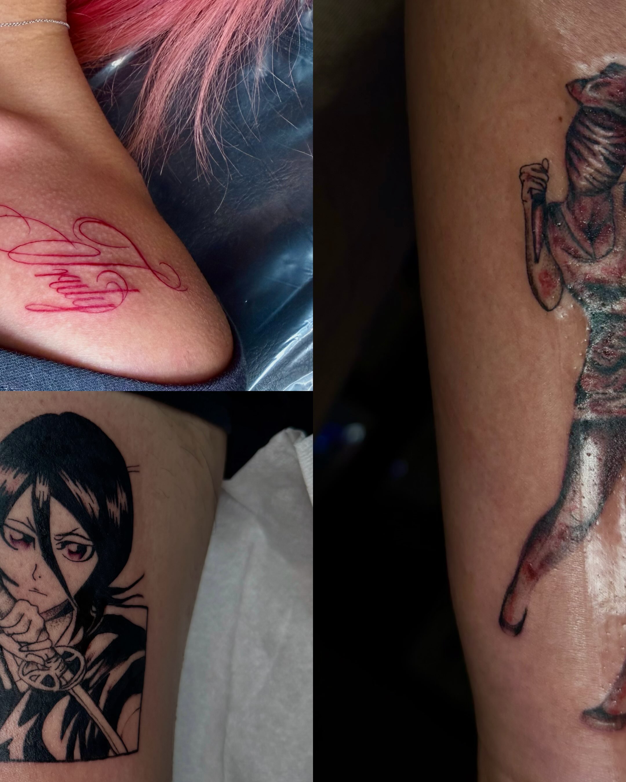 Anime character anime tattoo on the forearm by Priscilla ☾ ⋆*・゚