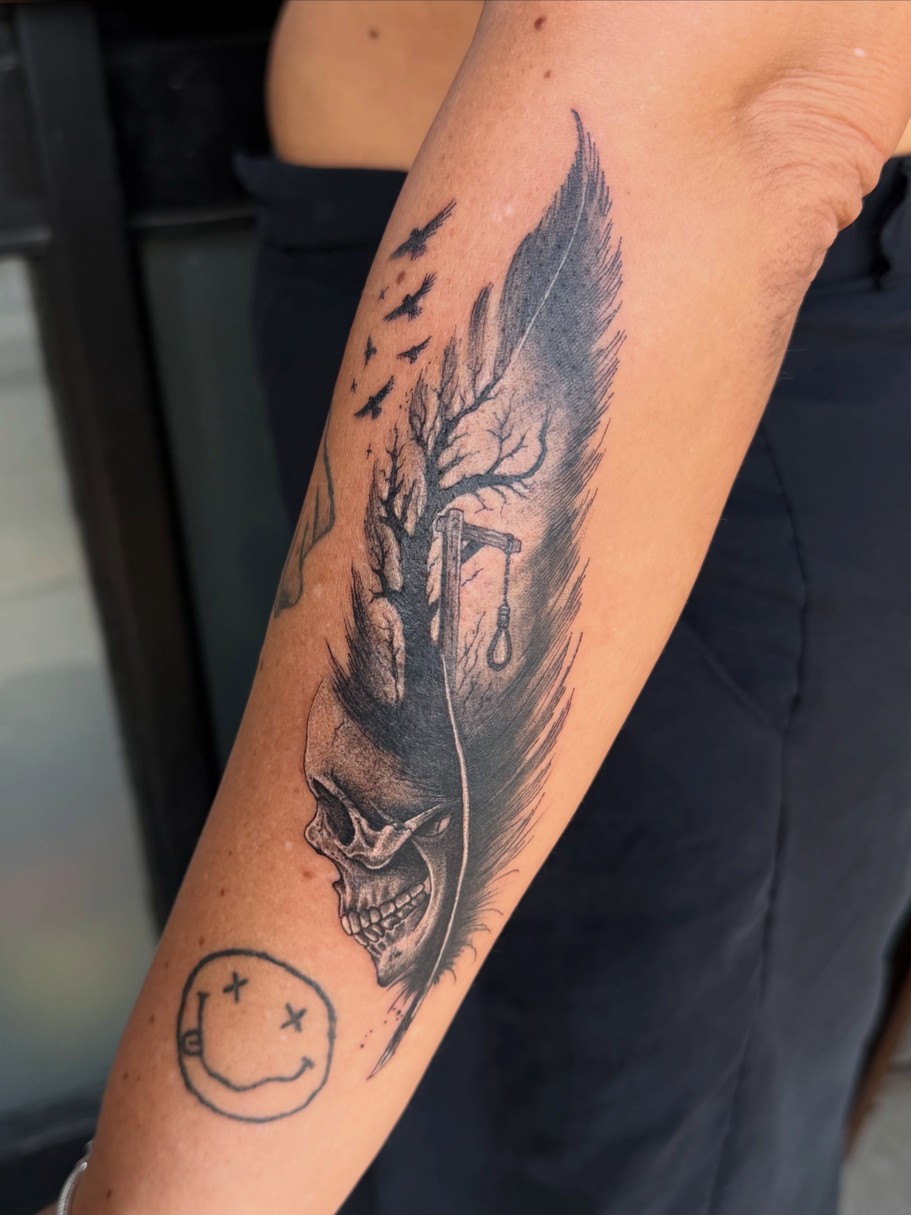 Tattoo by @doingadraw — black_and_grey, realism