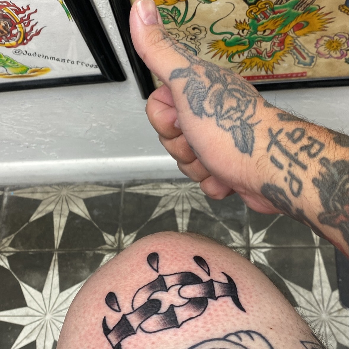Tattoo by @hogtowntattoo — black_and_grey