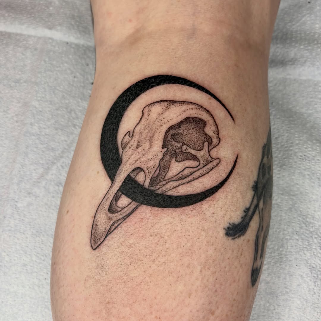 Tattoo by @softcorehorror — black_and_grey