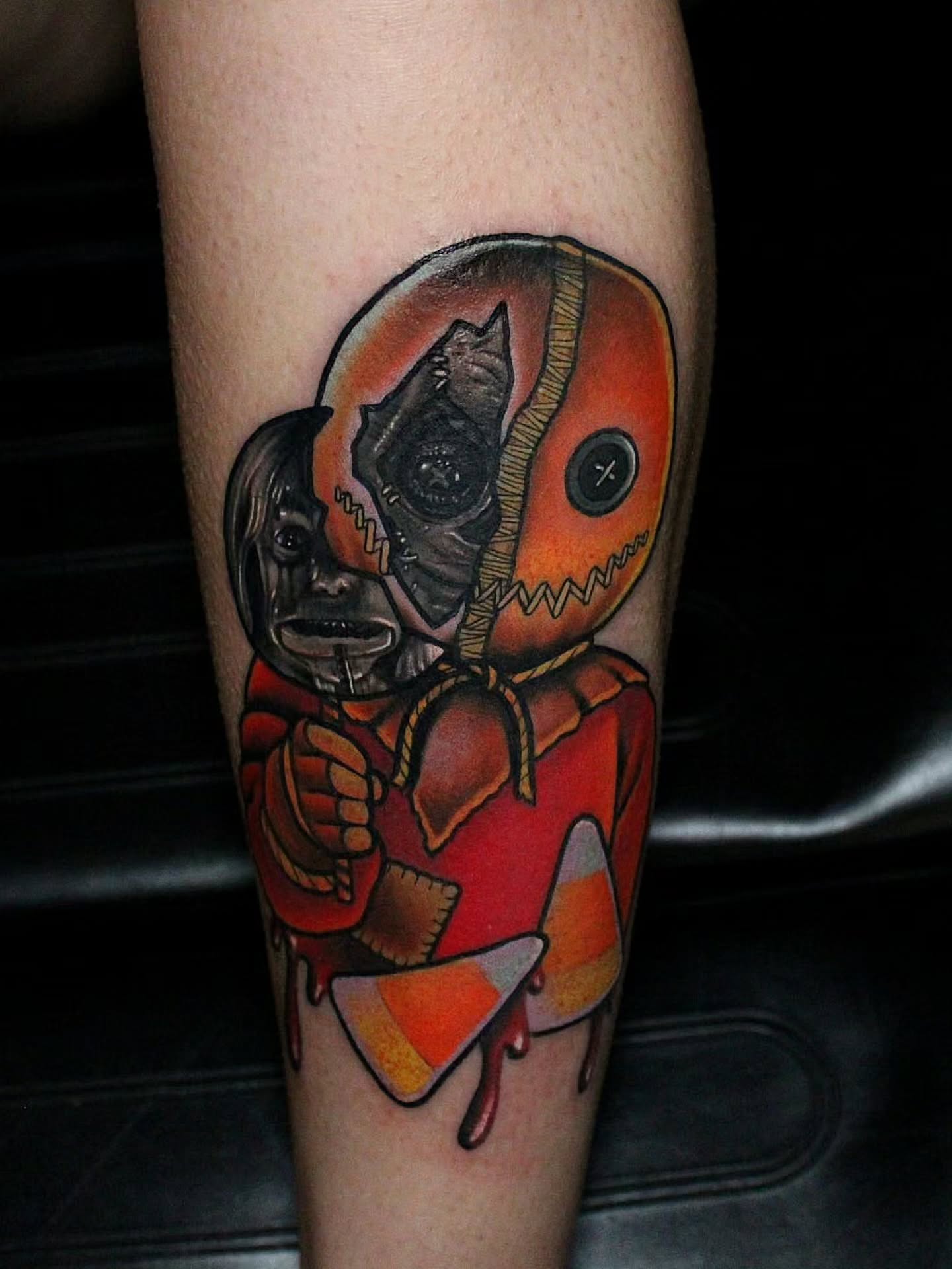 Robotic figure dotwork tattoo on the forearm by Joey Vinci, Phoenix, Arizona