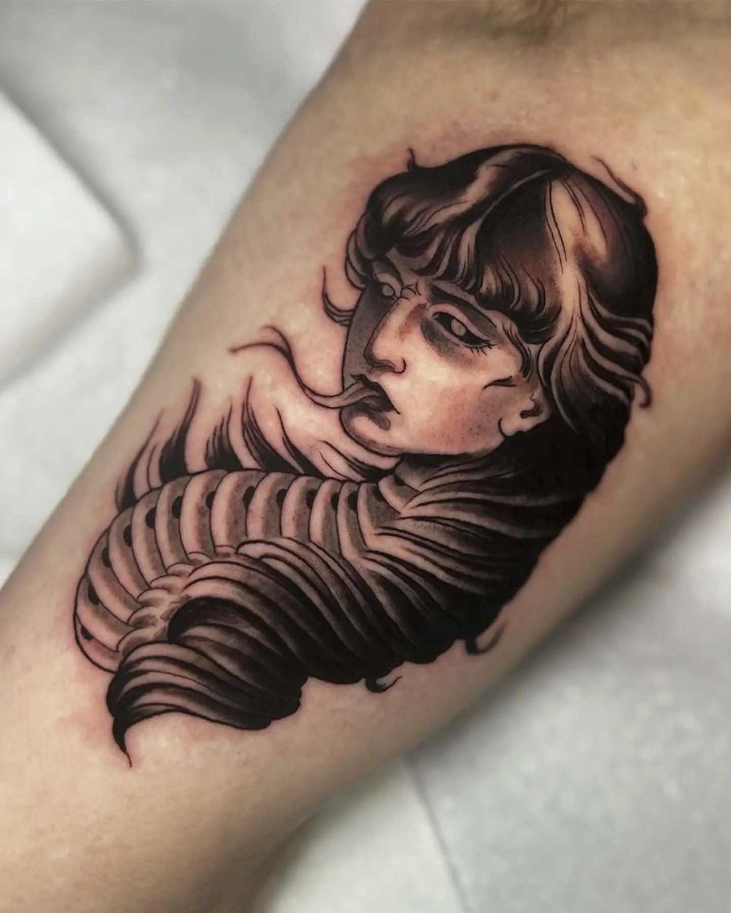 Tattoo by @garrettxjerome — black_and_grey, realism