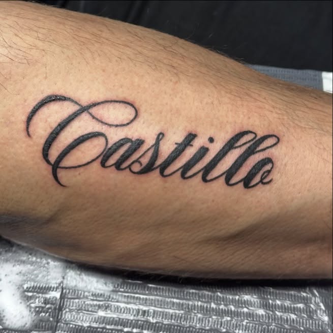 Tattoo by @gabby_la_piercer — lettering_script