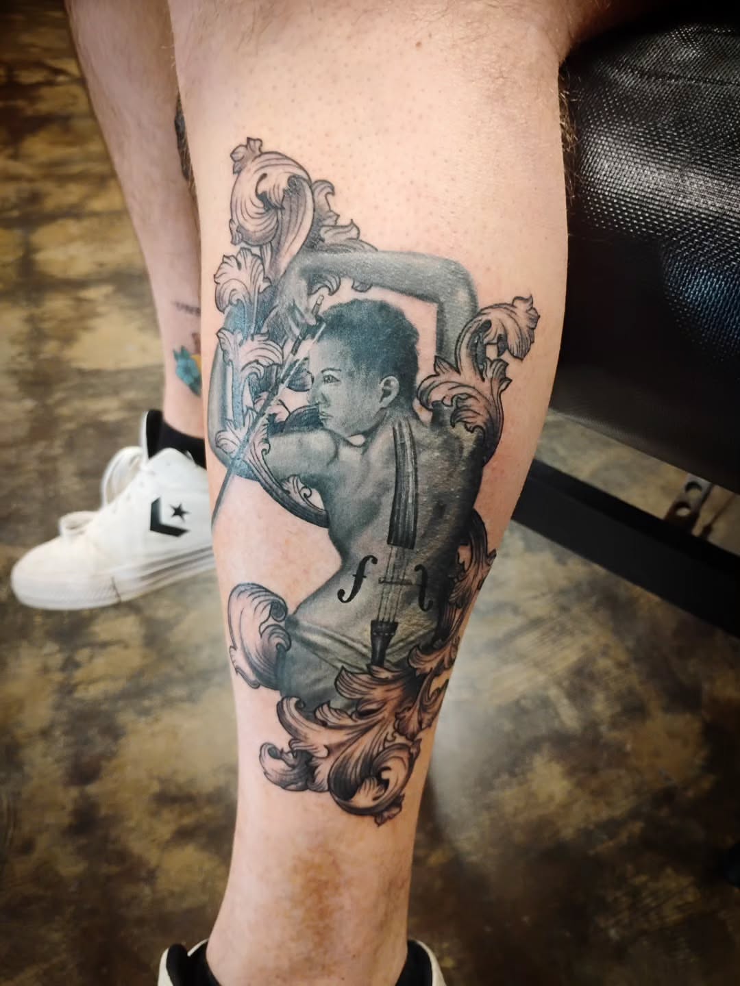 Tattoo by @jasonhondo — black_and_grey, realism