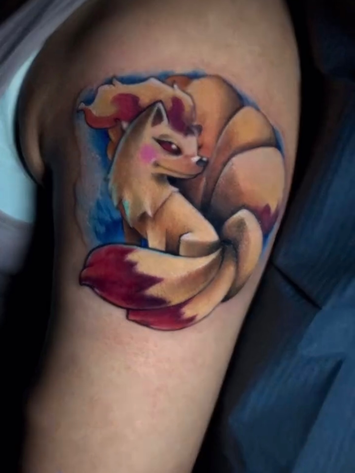 Fox realism tattoo on the forearm by Frank Miller