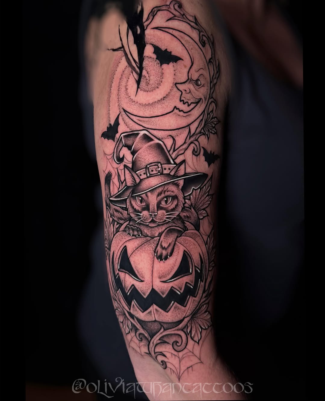 Tattoo by @oliviawhantattoos — american_traditional, dotwork