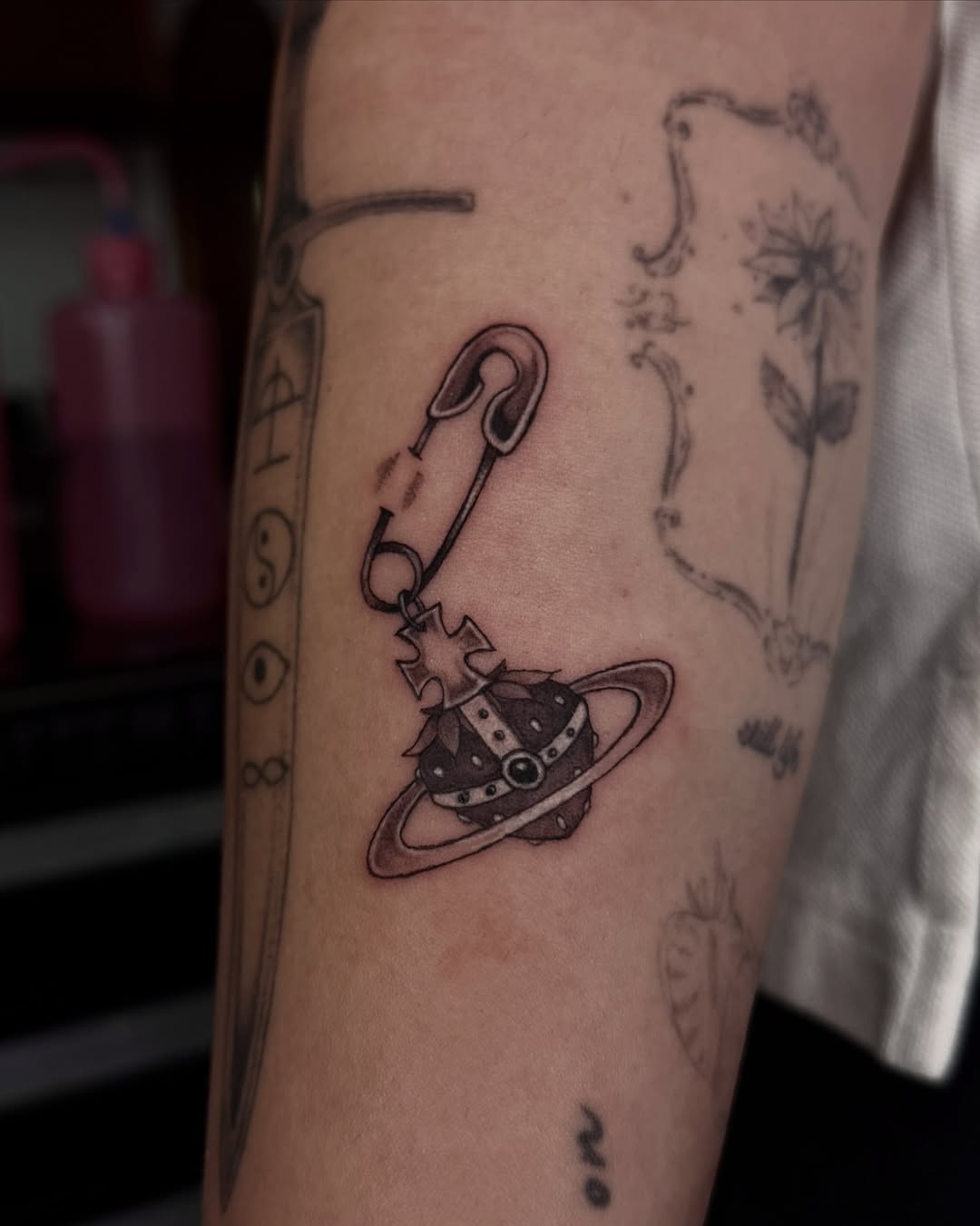 Tattoo by @capricornpokes — black_and_grey