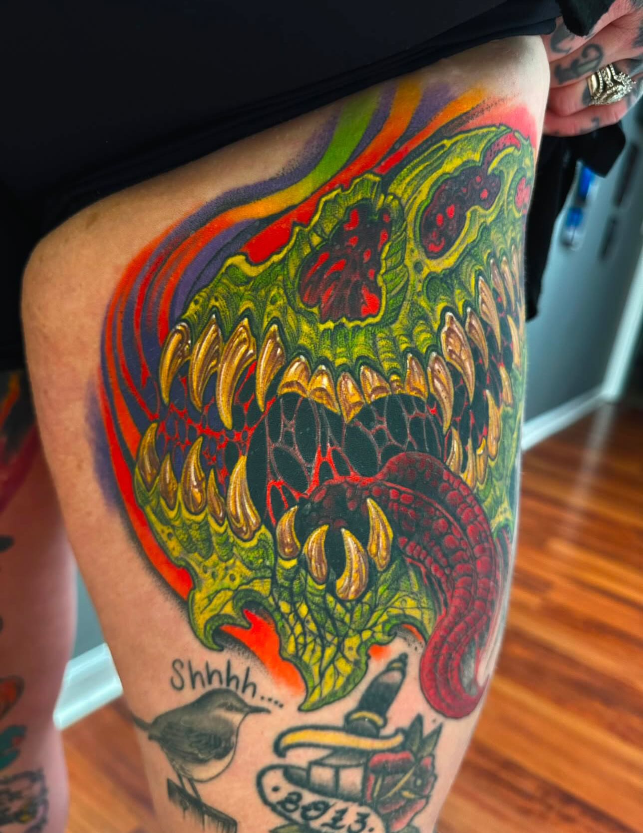 Tattoo by @chipitattoos — new_school, dotwork