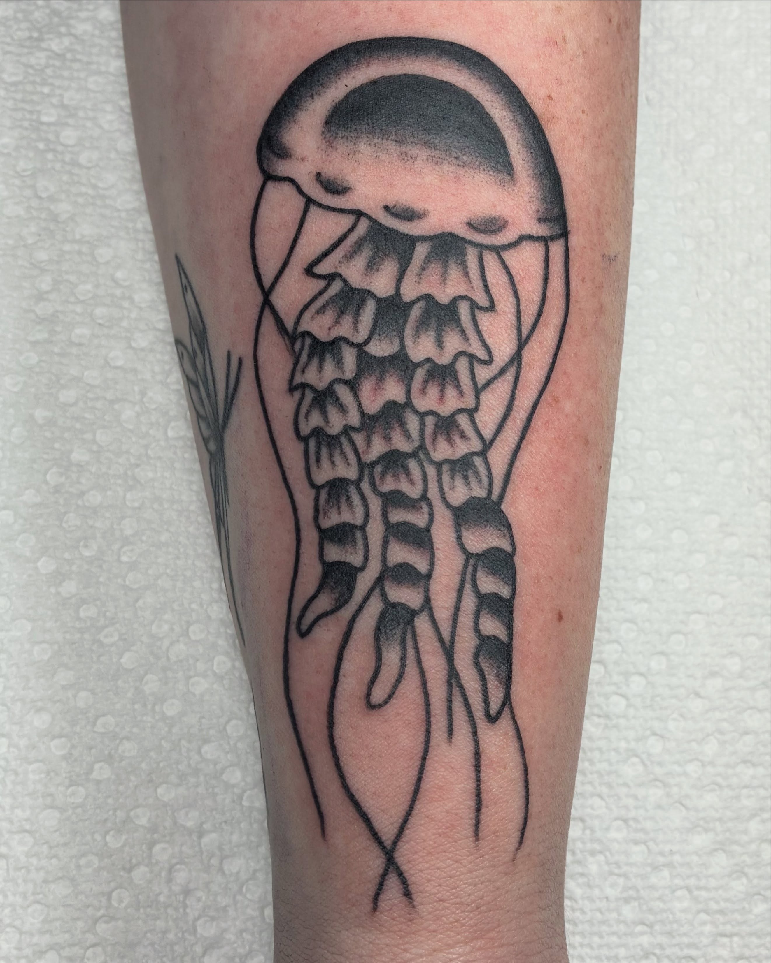 Tattoo by @piratewizardtattoo — black_and_grey