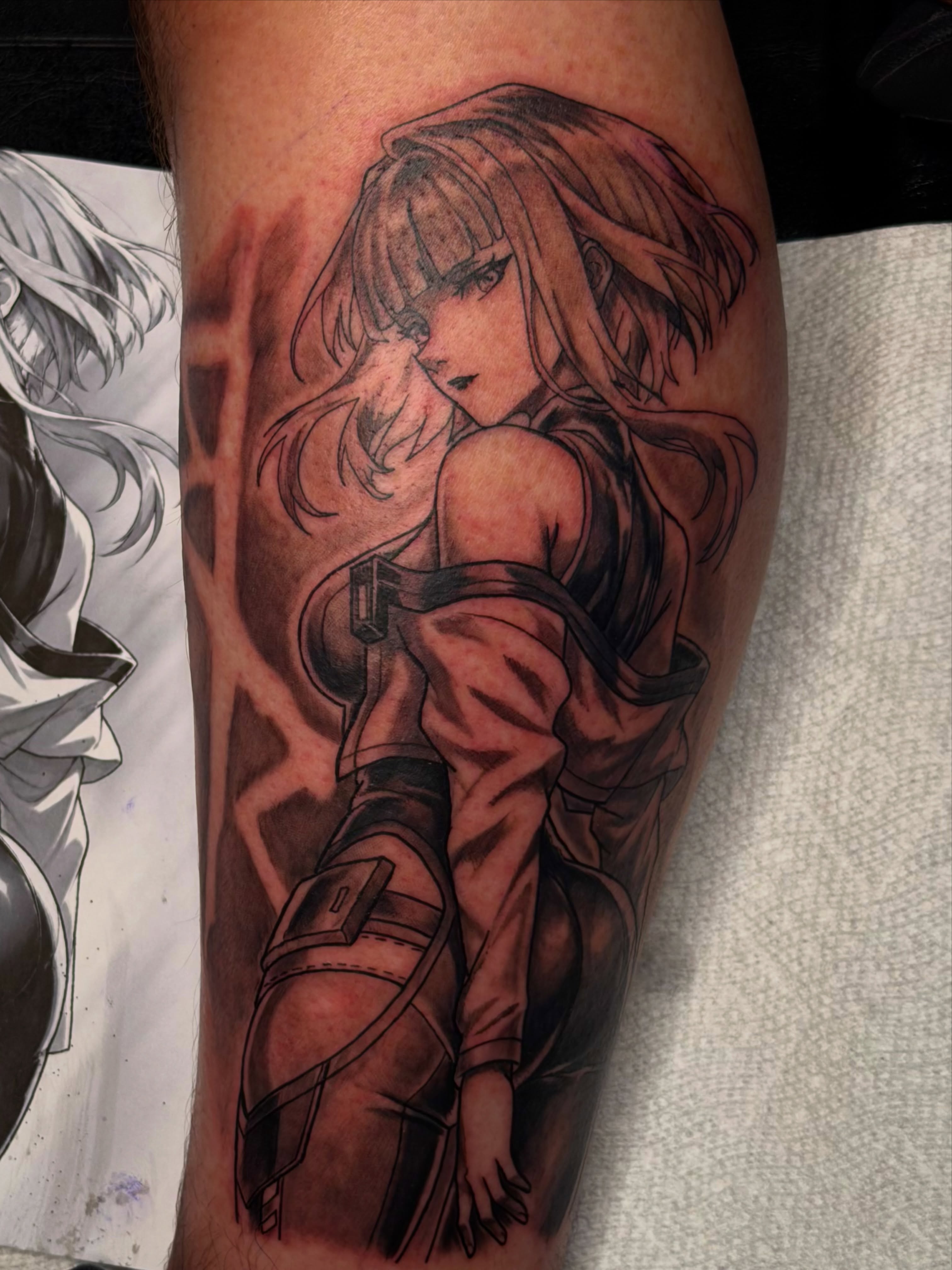 Tattoo by @caleb_moul — anime, realism