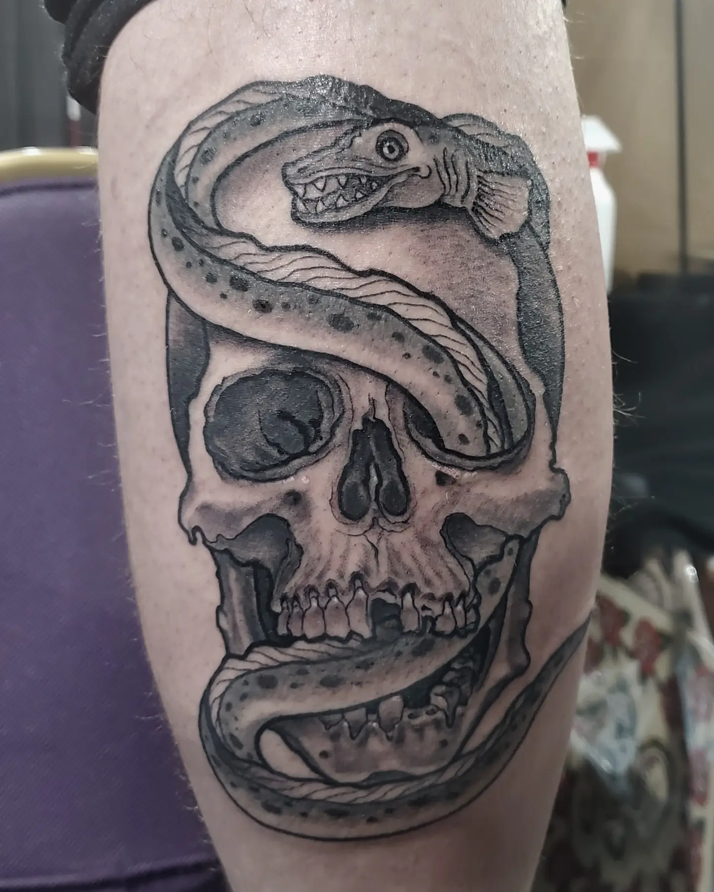 Tattoo by @rexroxwell — black_and_grey, realism