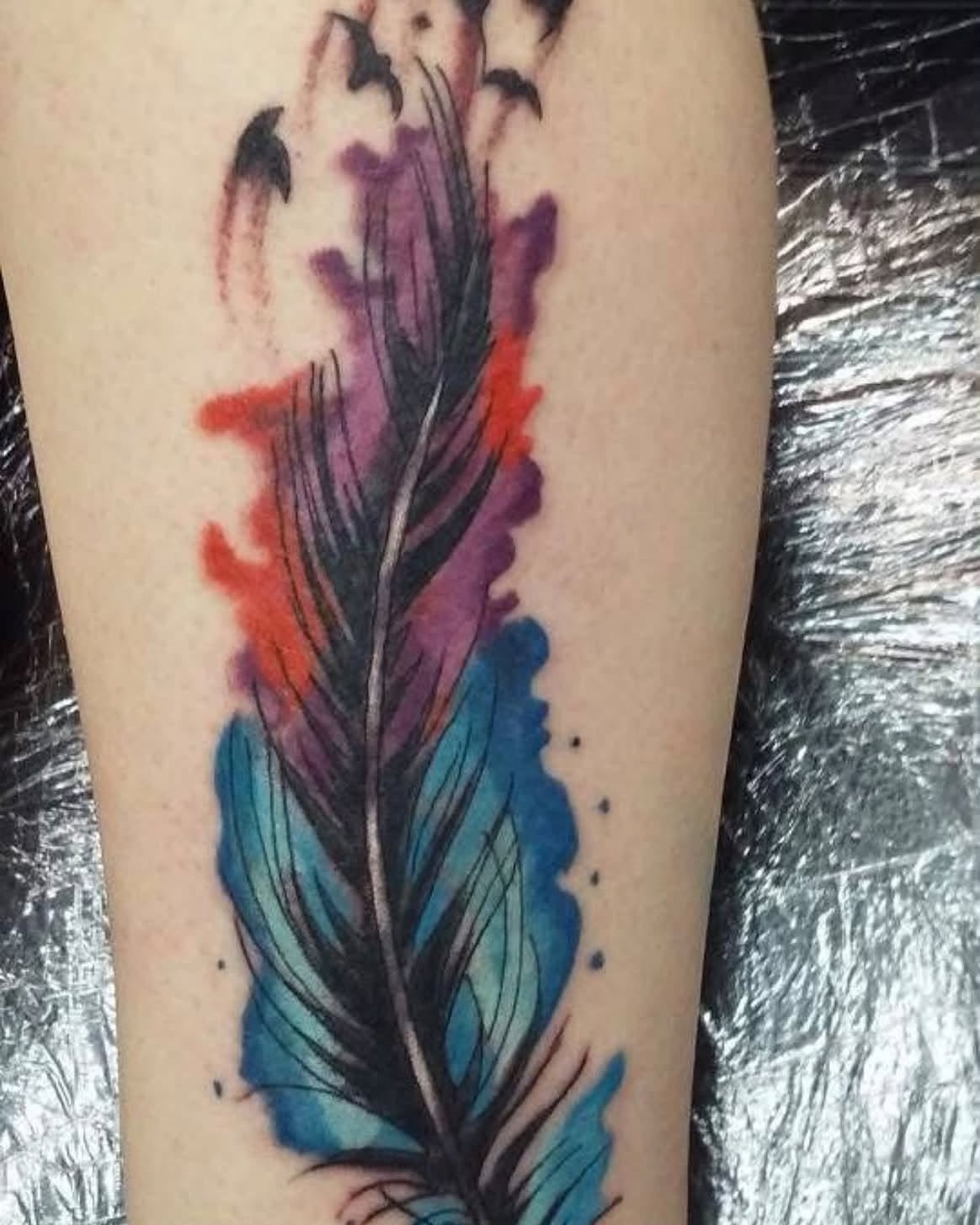 Tattoo by @classiccustomtattooing — watercolor