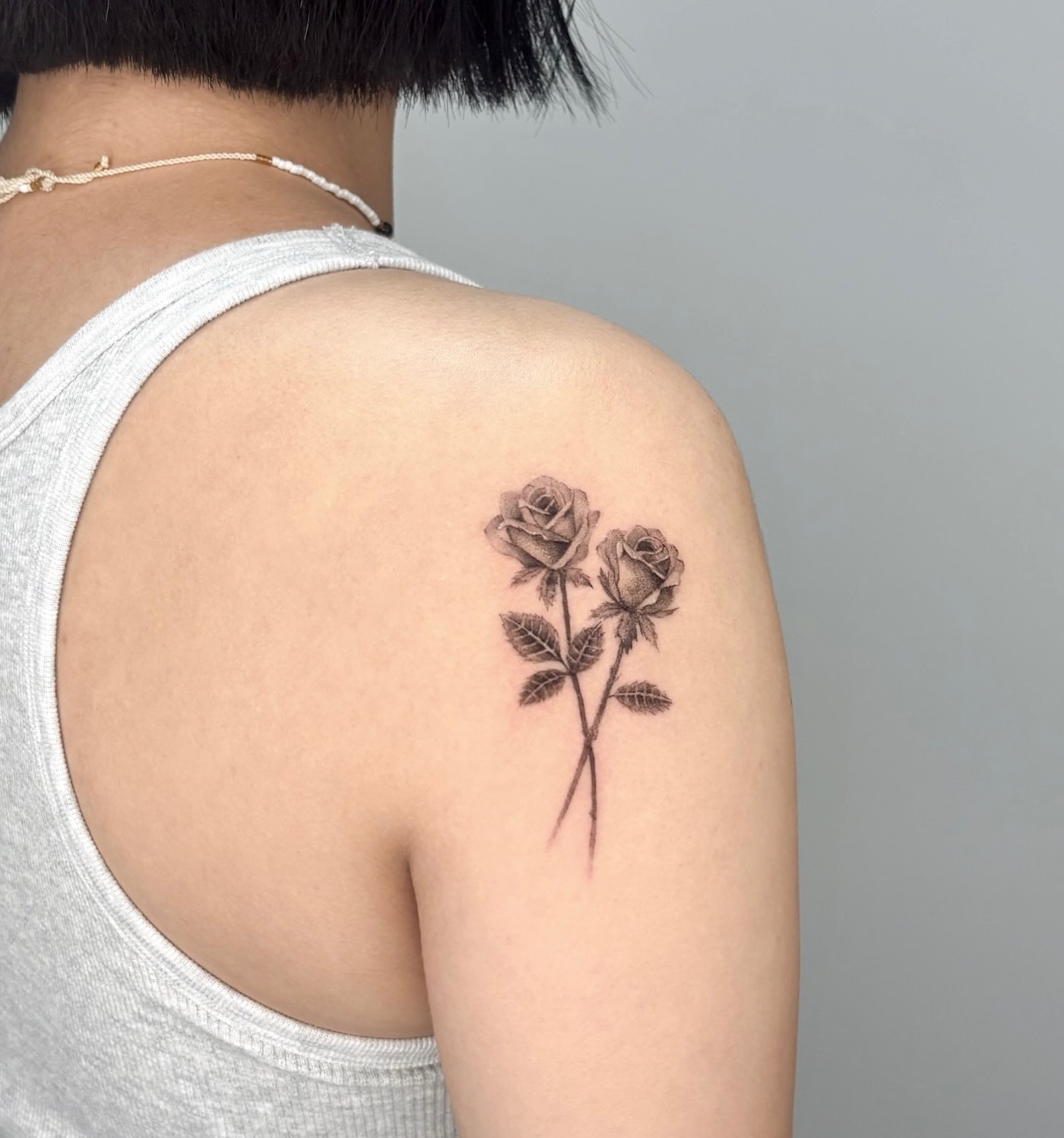 Tattoo by @nyangwol_tattoo — black_and_grey